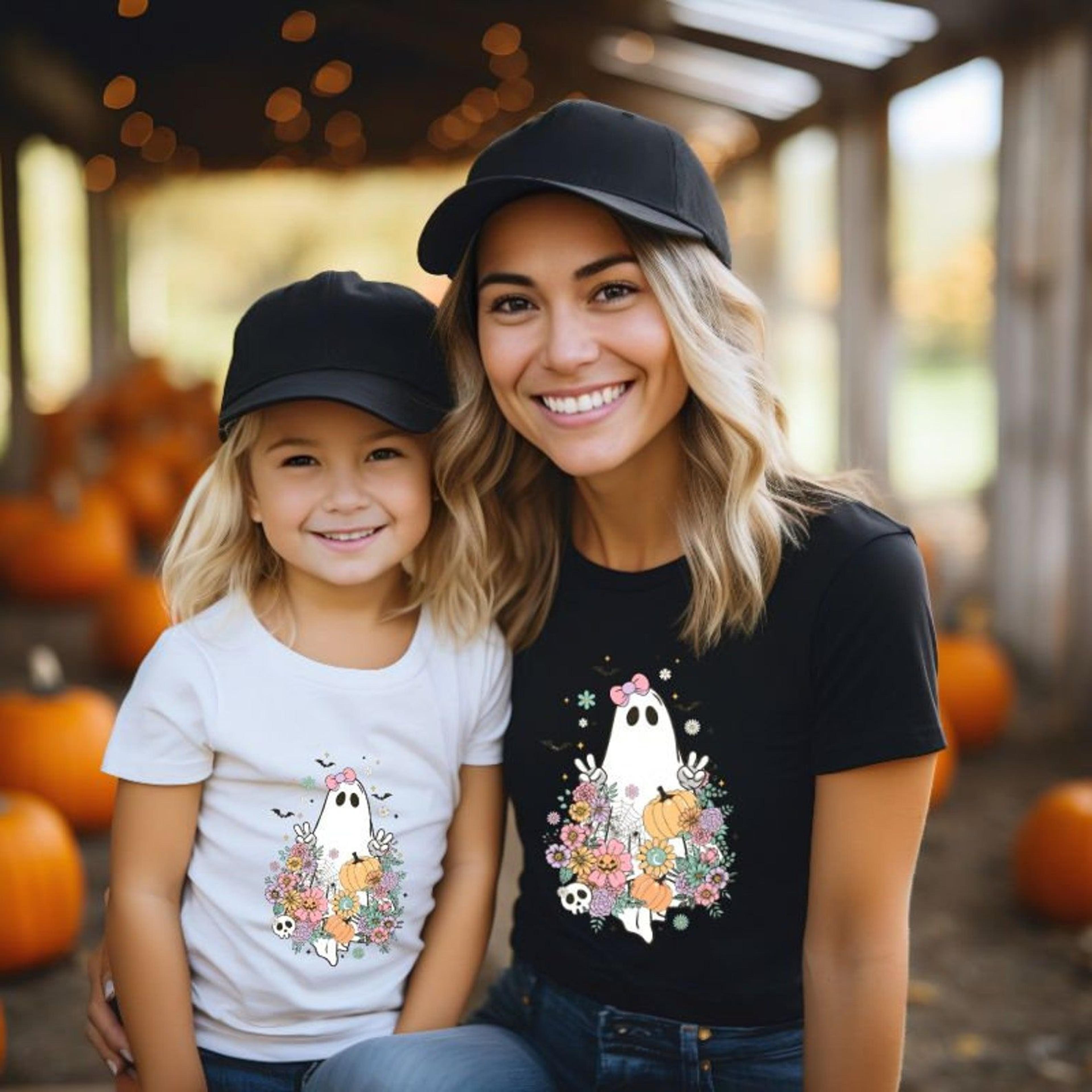 mommy & me halloween shirts, matching mama mini spooky tees, mom kids trick or treat shirt, cute family halloween outfit