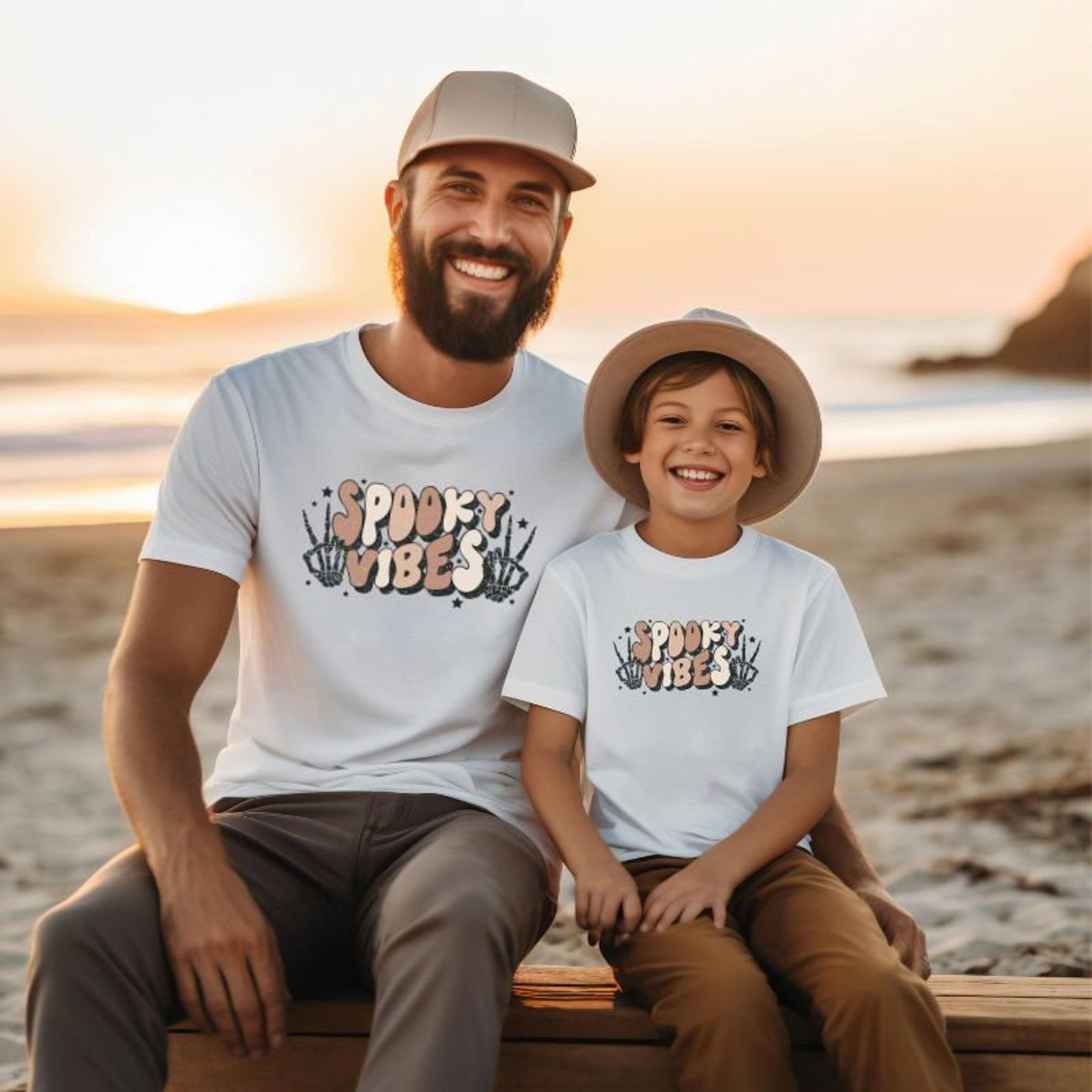 daddy & me halloween shirts, dad kids matching tees, father son daughter spooky shirt, trick or treat halloween outfit