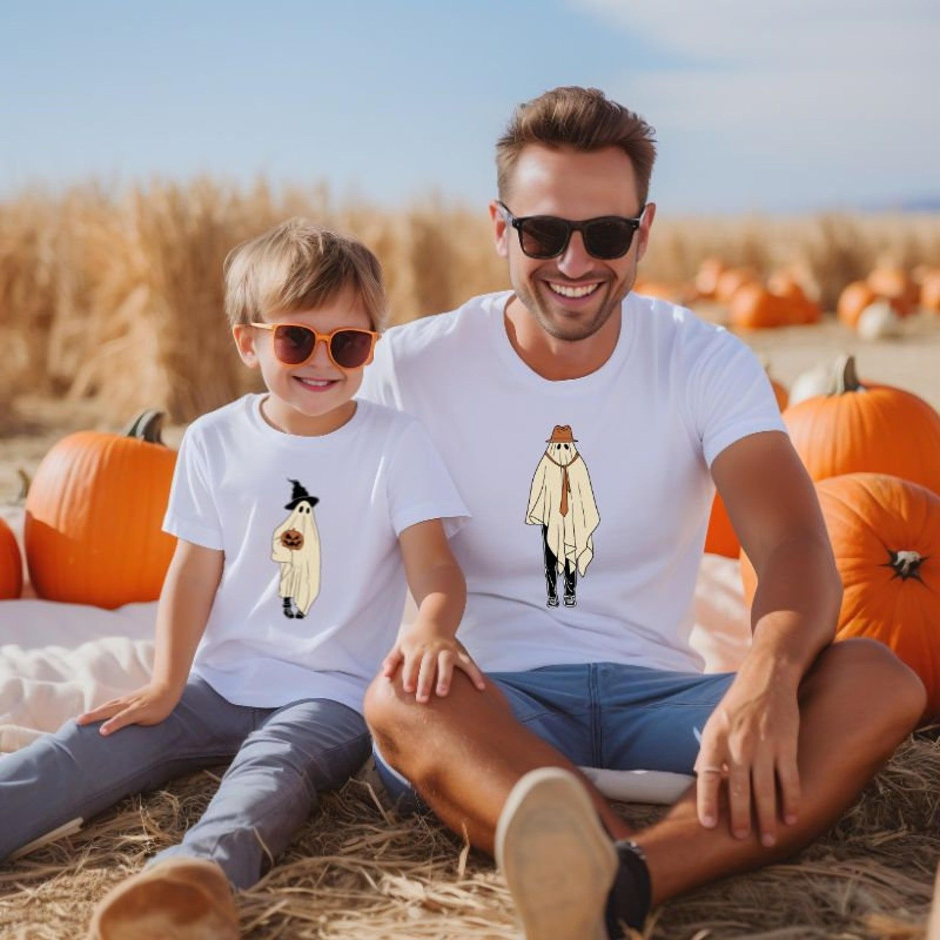 daddy & me halloween shirts, dad kids matching tees, father son daughter spooky shirt, trick or treat family outfit gift