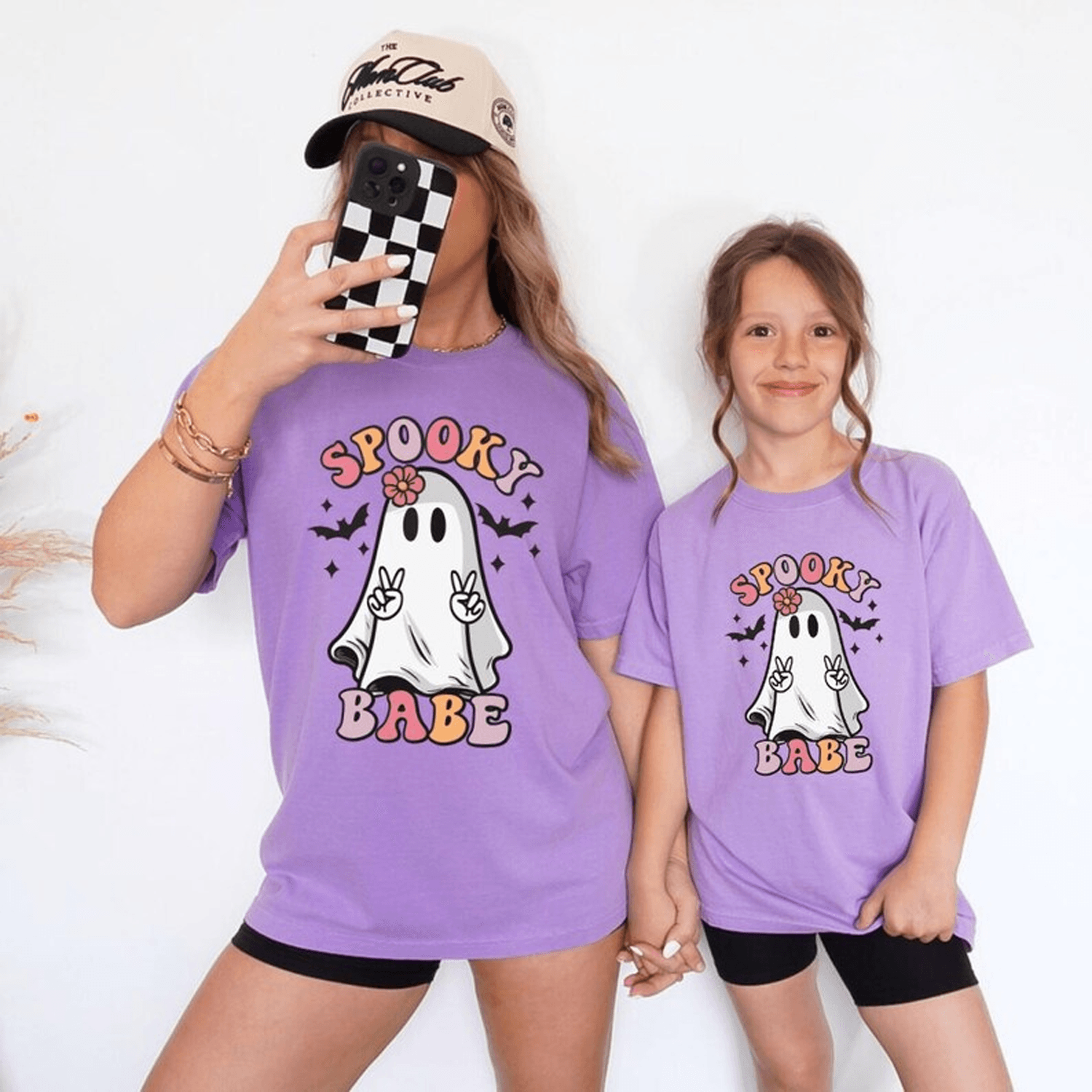 matching halloween shirts for the whole family, mom dad kids spooky tees, trick or treat fall outfit, pumpkin patch gift
