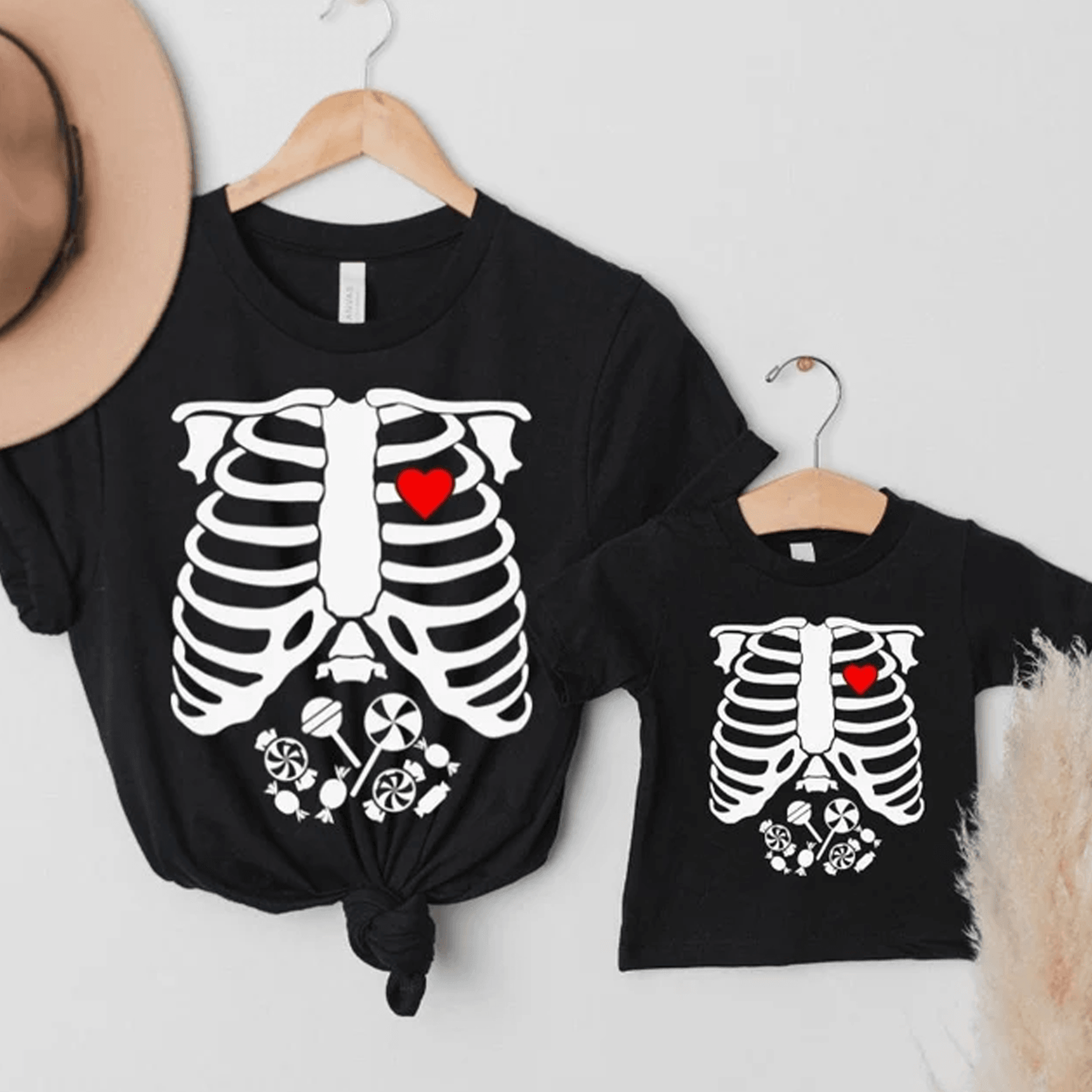 matching halloween family shirts, mom dad kids spooky season tees, cute october family photo outfit, trick or treat gift