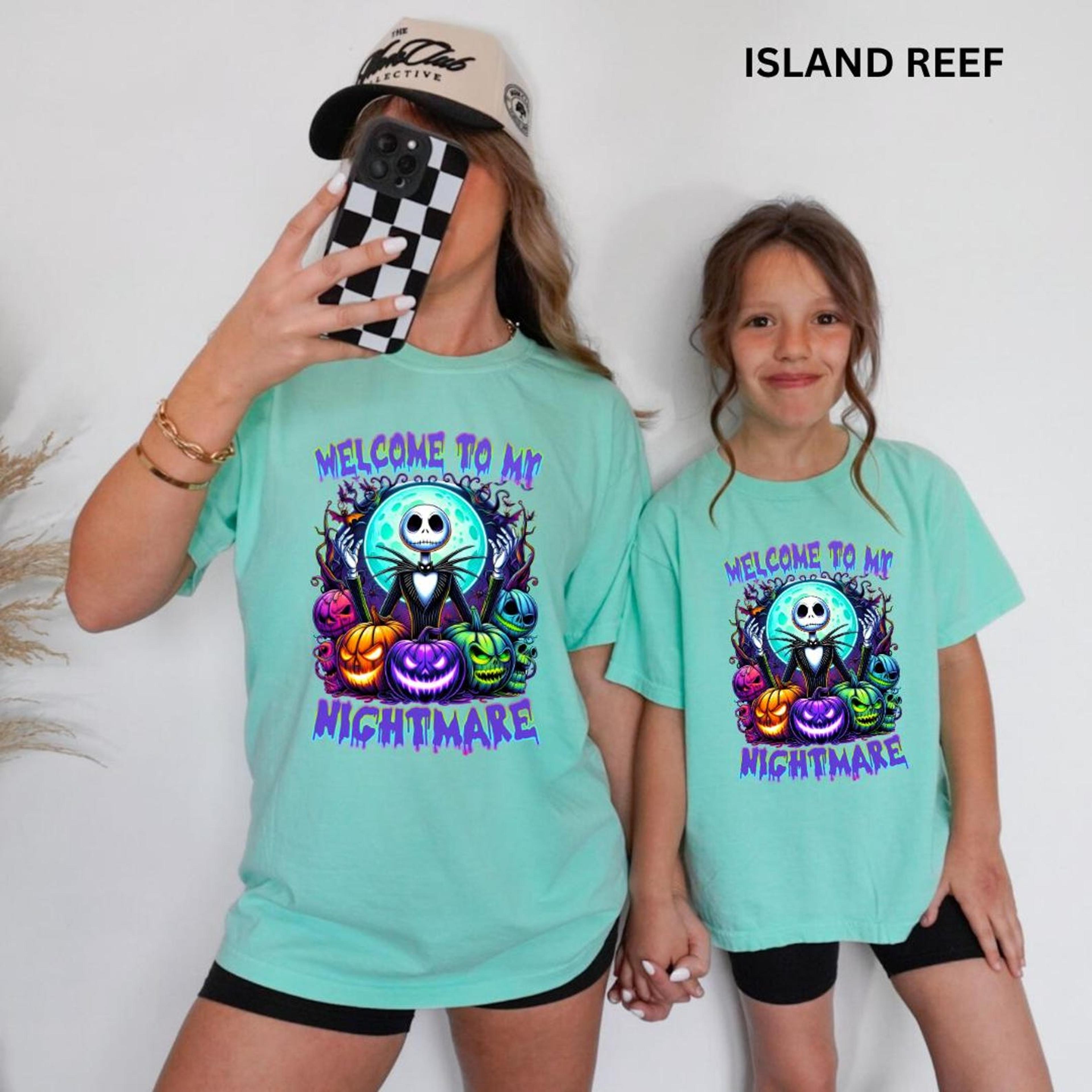 retro mama & little boo shirts, comfort colors halloween tees for mom kids, ghost fall festival outfit, spooky family gi