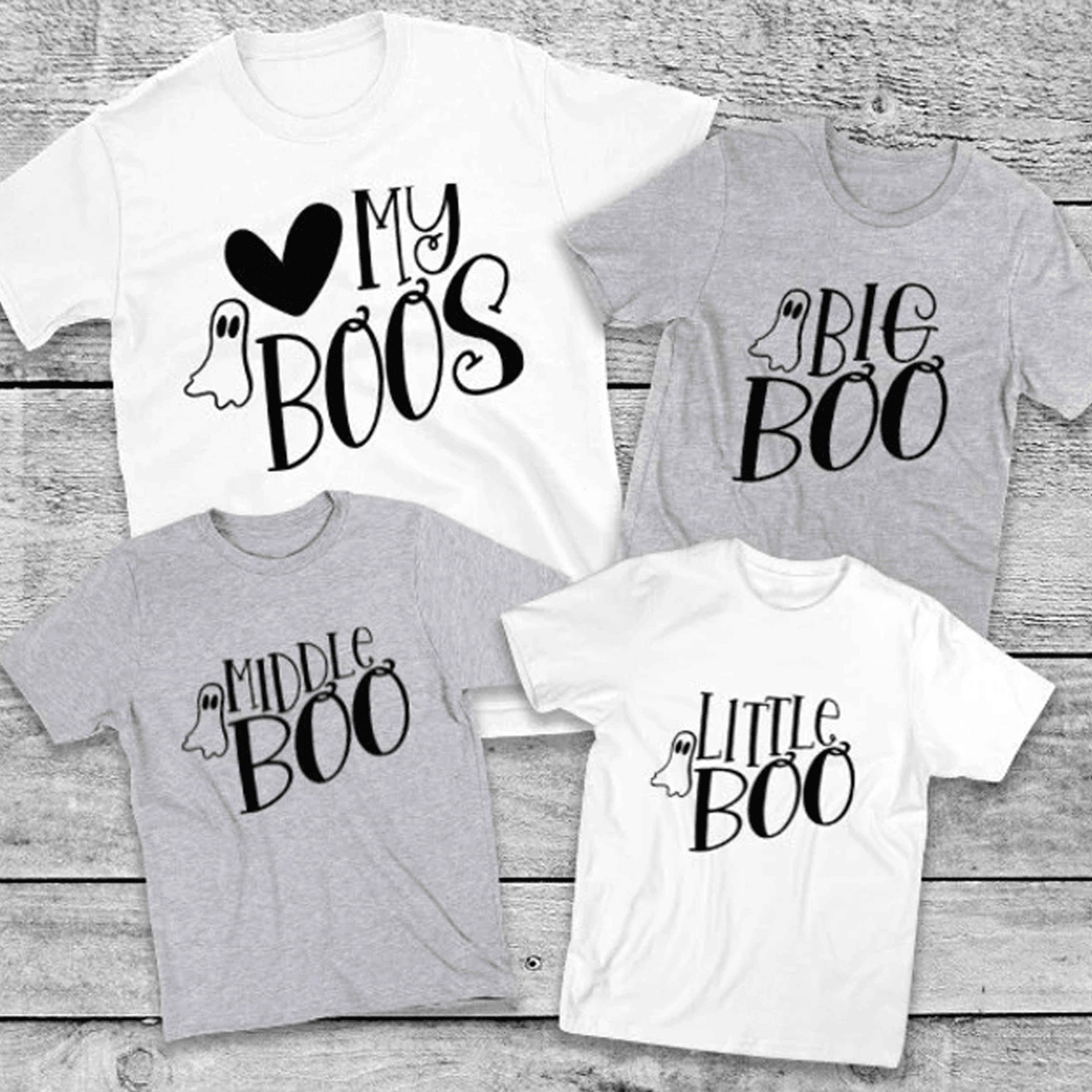 my boos family halloween shirts, big boo little boo matching tees, mom dad kids ghost halloween outfit, boo crew gift