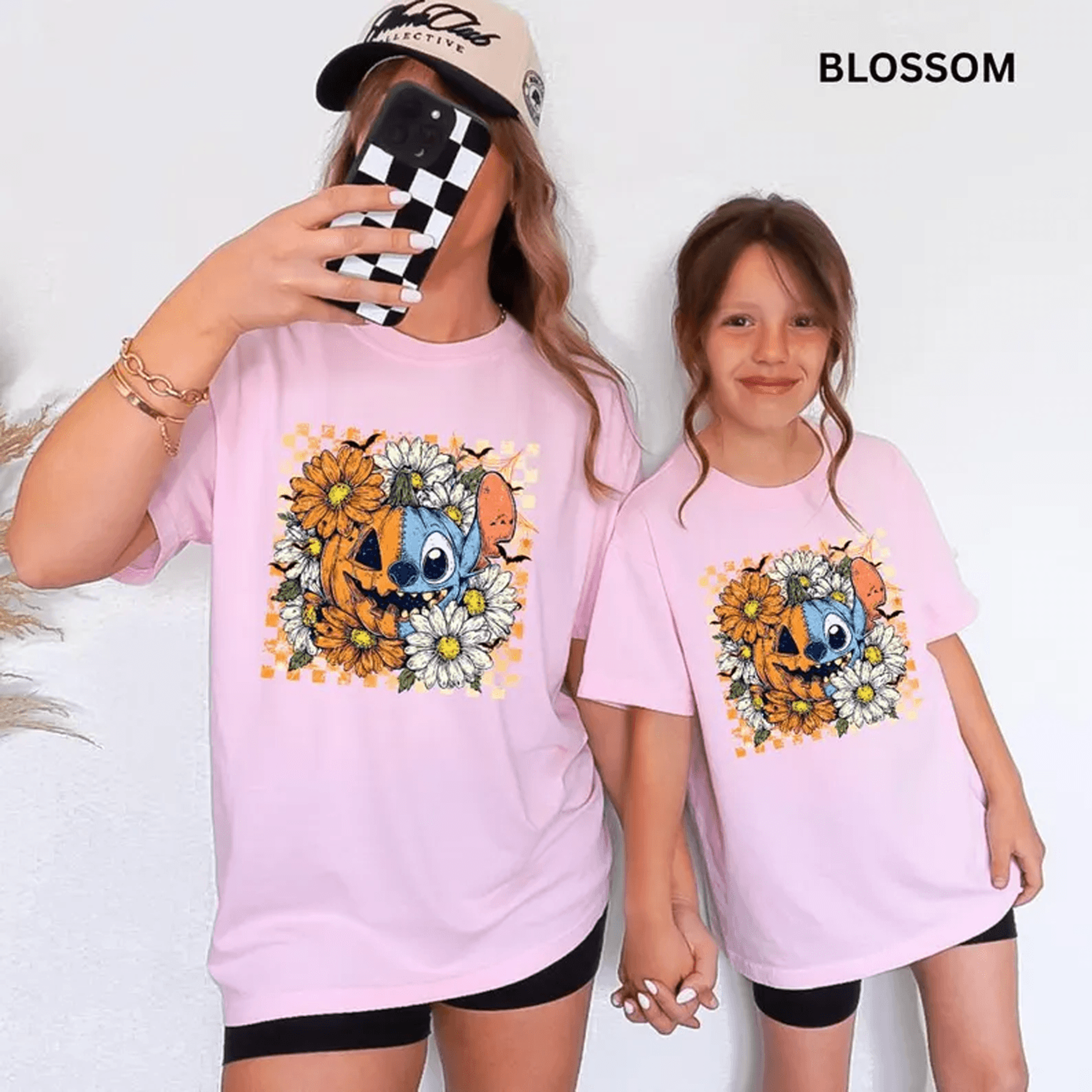 comfort colors mommy and me halloween shirts, spooky mama mini matching tees, cute ghost family fall outfit