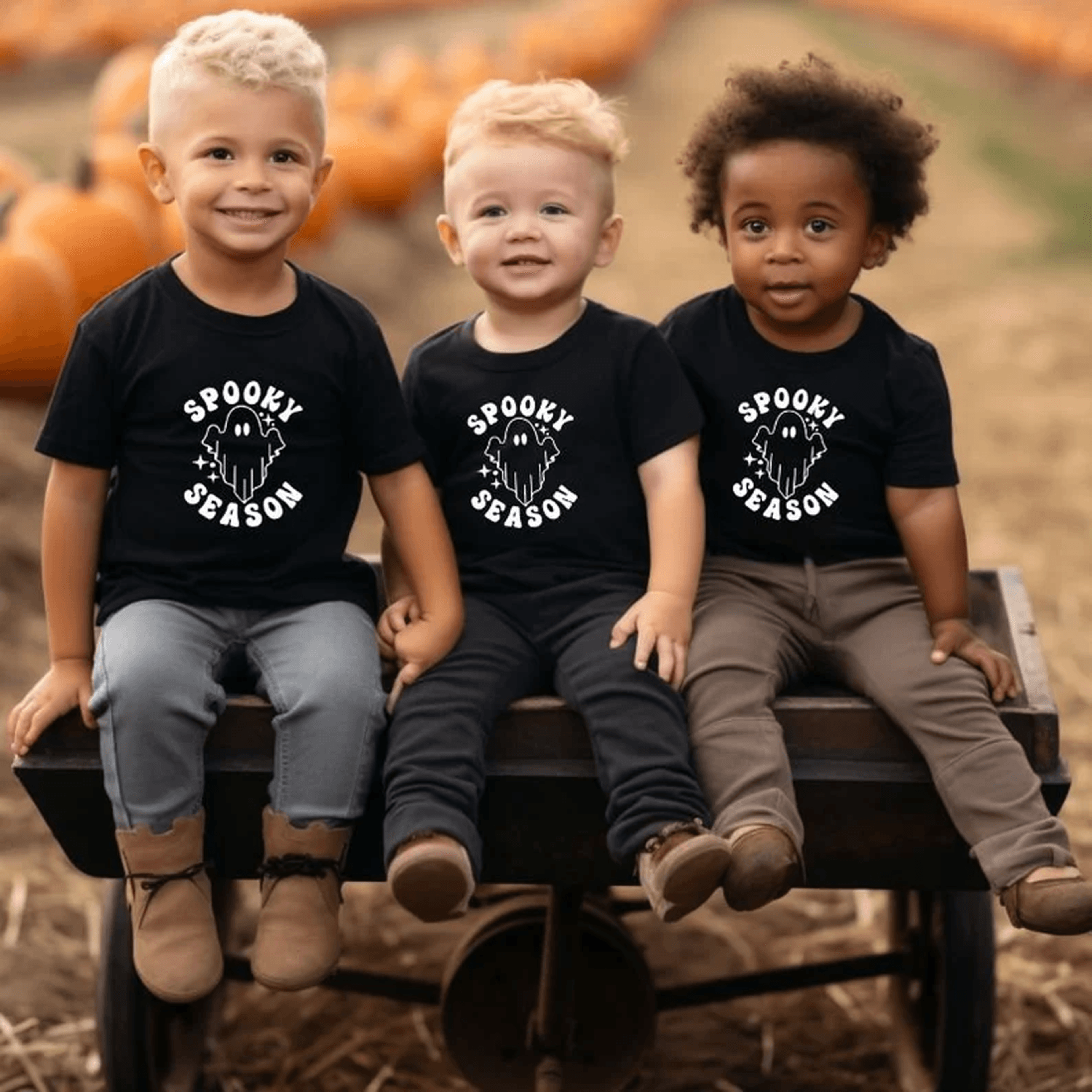 matching kids halloween shirts, brother sister spooky tees, cute sibling trick or treat outfit, halloween kids gift