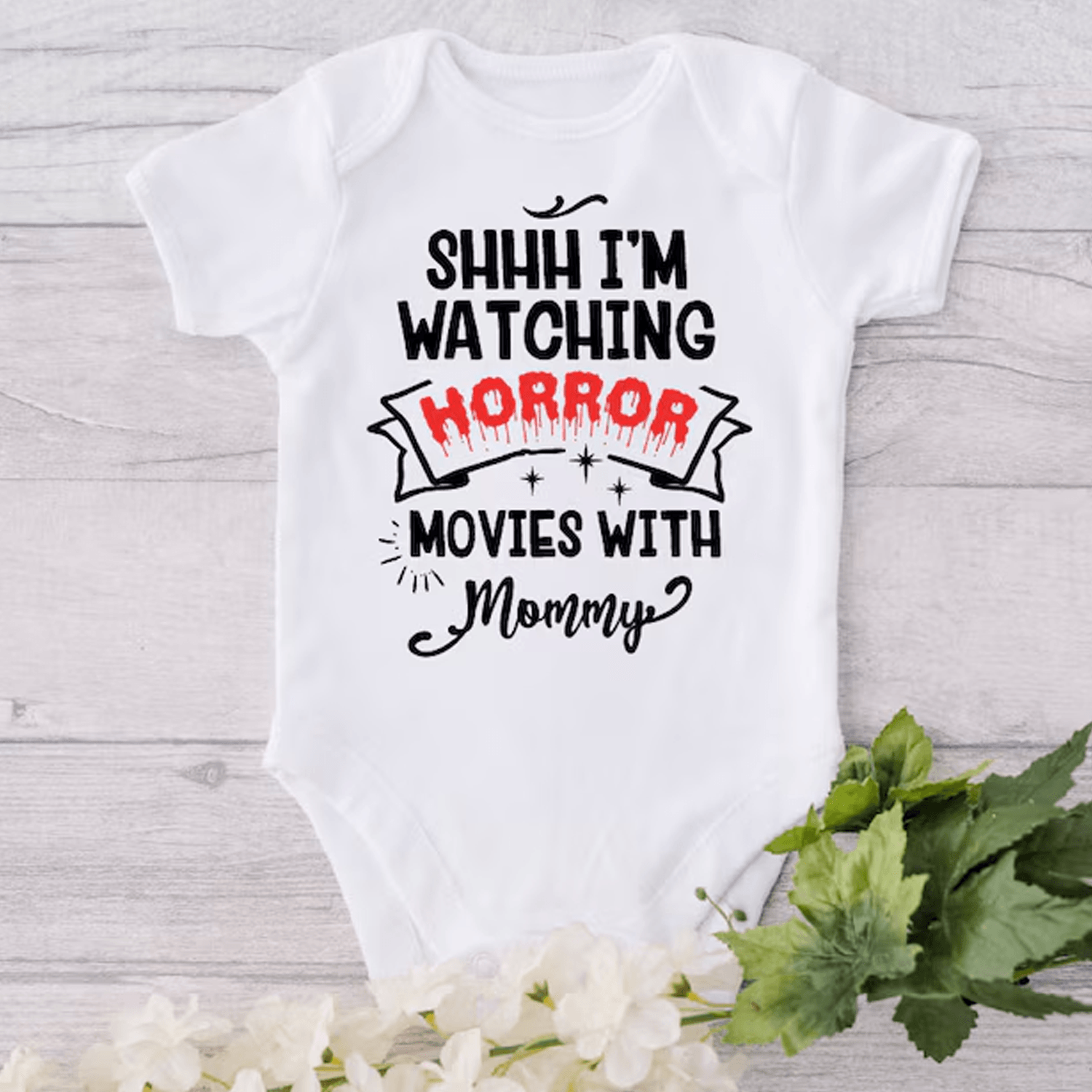 horror movie mommy & me shirt, funny halloween toddler tee, scary movie kids shirt, spooky mom matching outfit