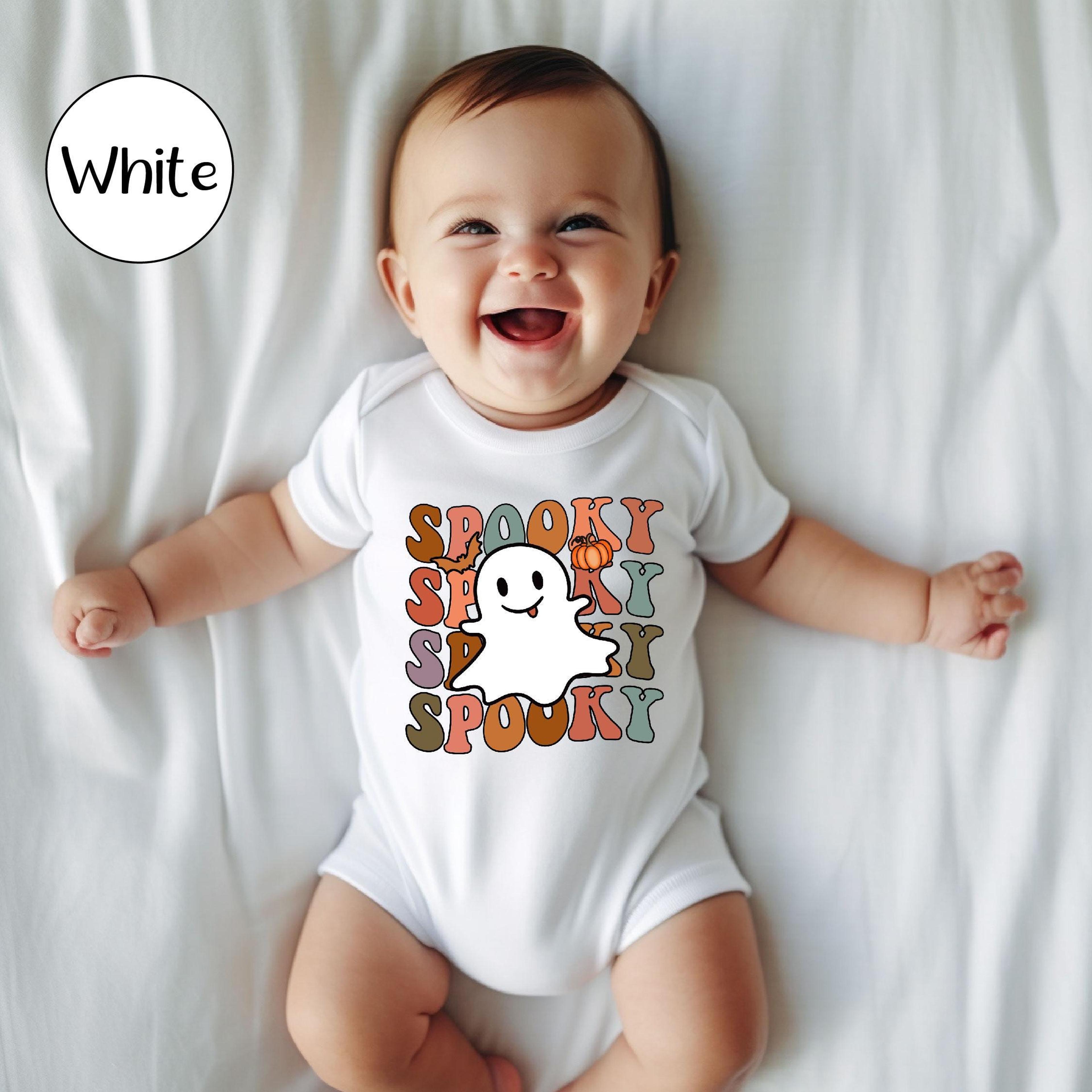 spooky ghost youth shirt, retro halloween kids tee, cute vintage ghost shirt, trick or treat spooky season gift for kids