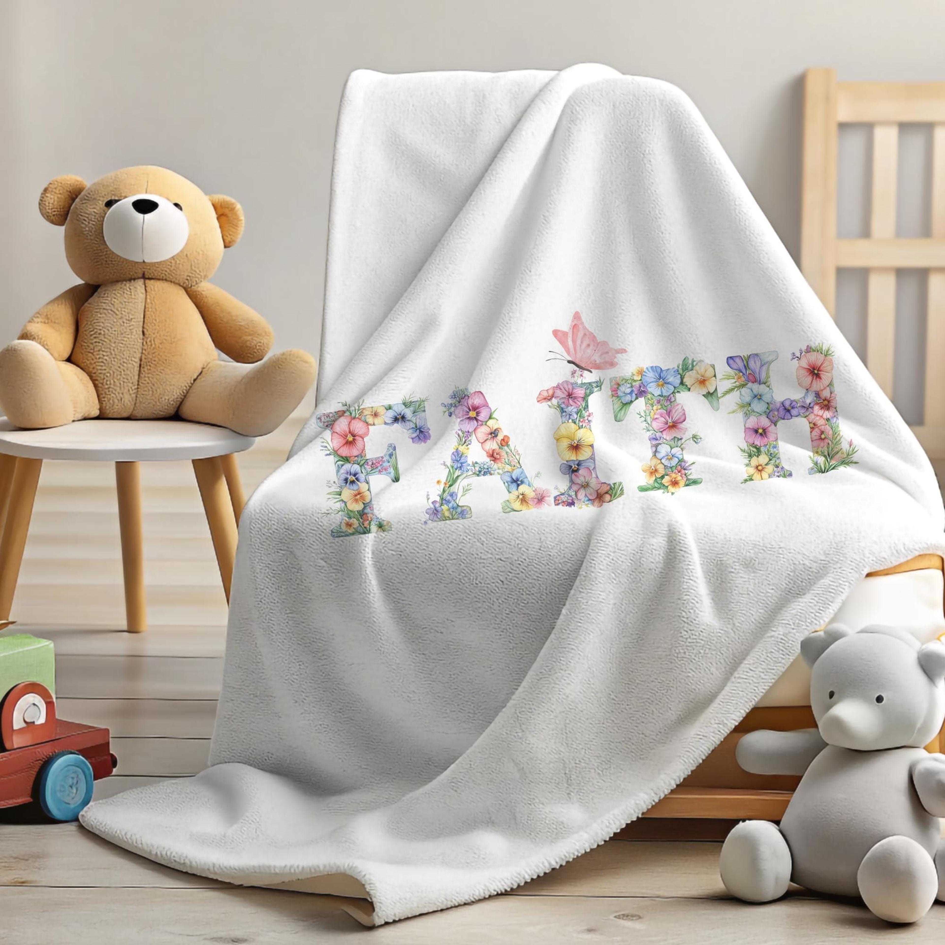 custom name minky blanket for kids, personalized soft throw, cozy nursery blanket, newborn baby shower & birthday gift