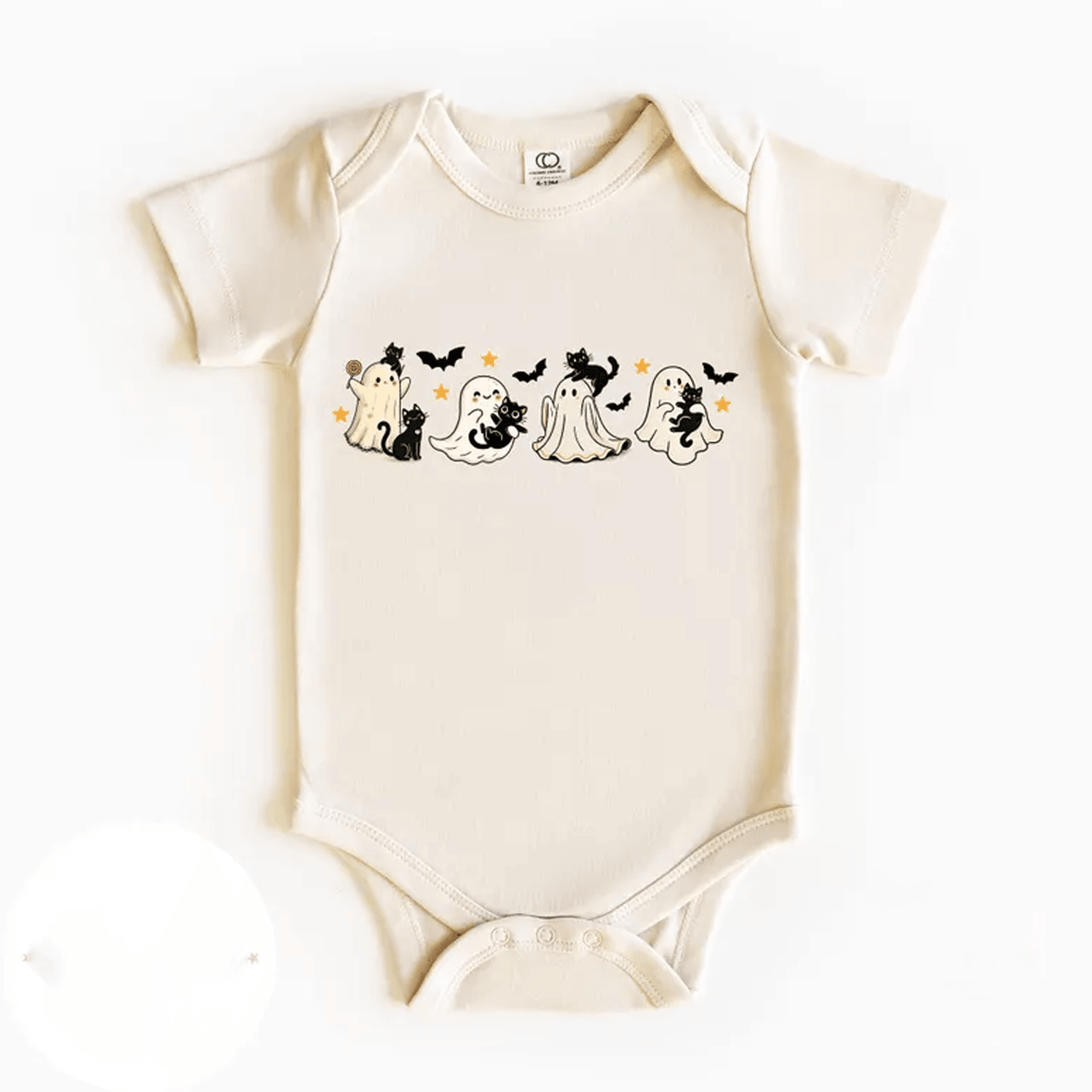 cute ghost halloween baby bodysuit spooky pumpkin infant onesie trick or treat fall outfit first halloween baby gift