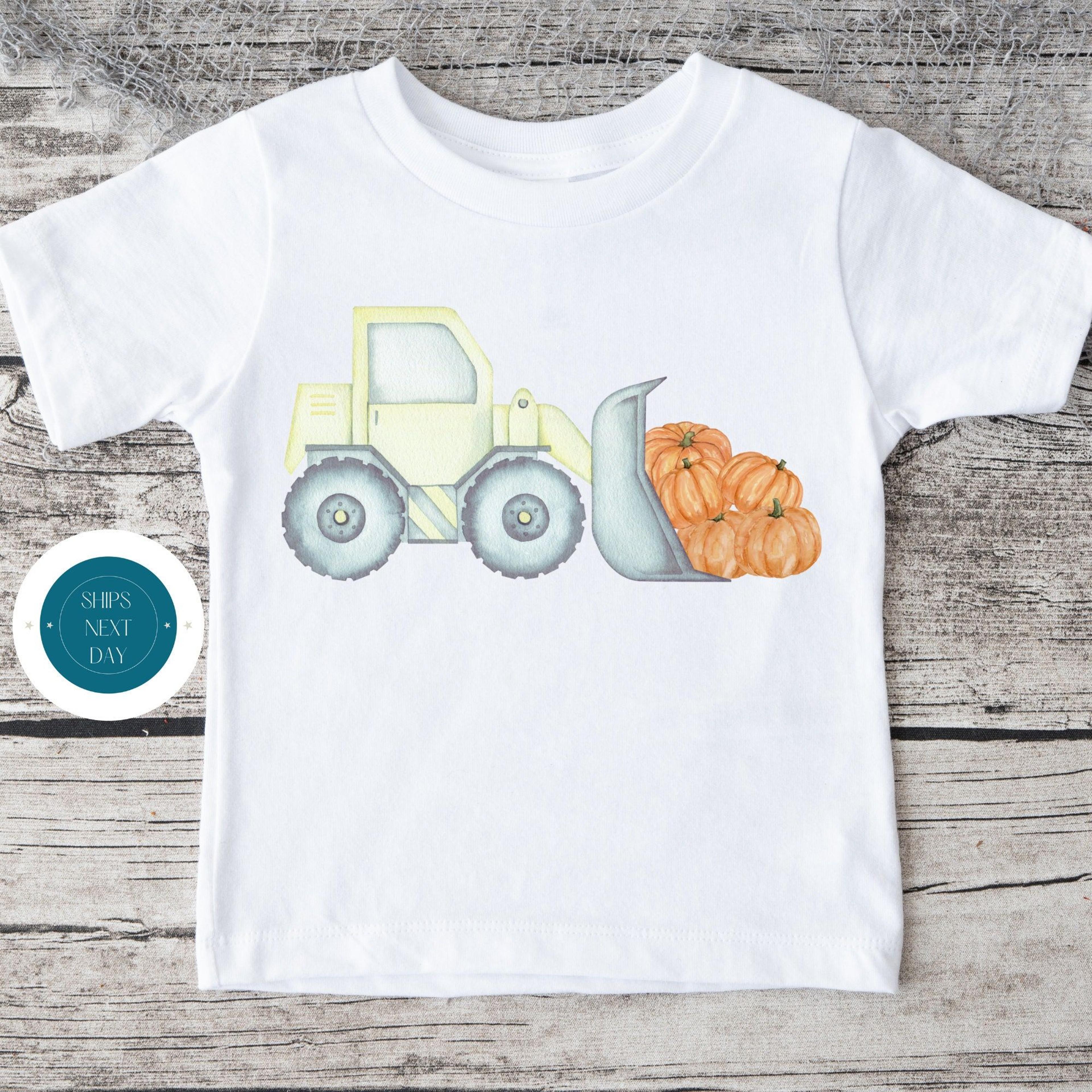 tractor pumpkin kids shirt cute fall toddler tee farm harvest t shirt pumpkin patch outfit autumn gift for kids