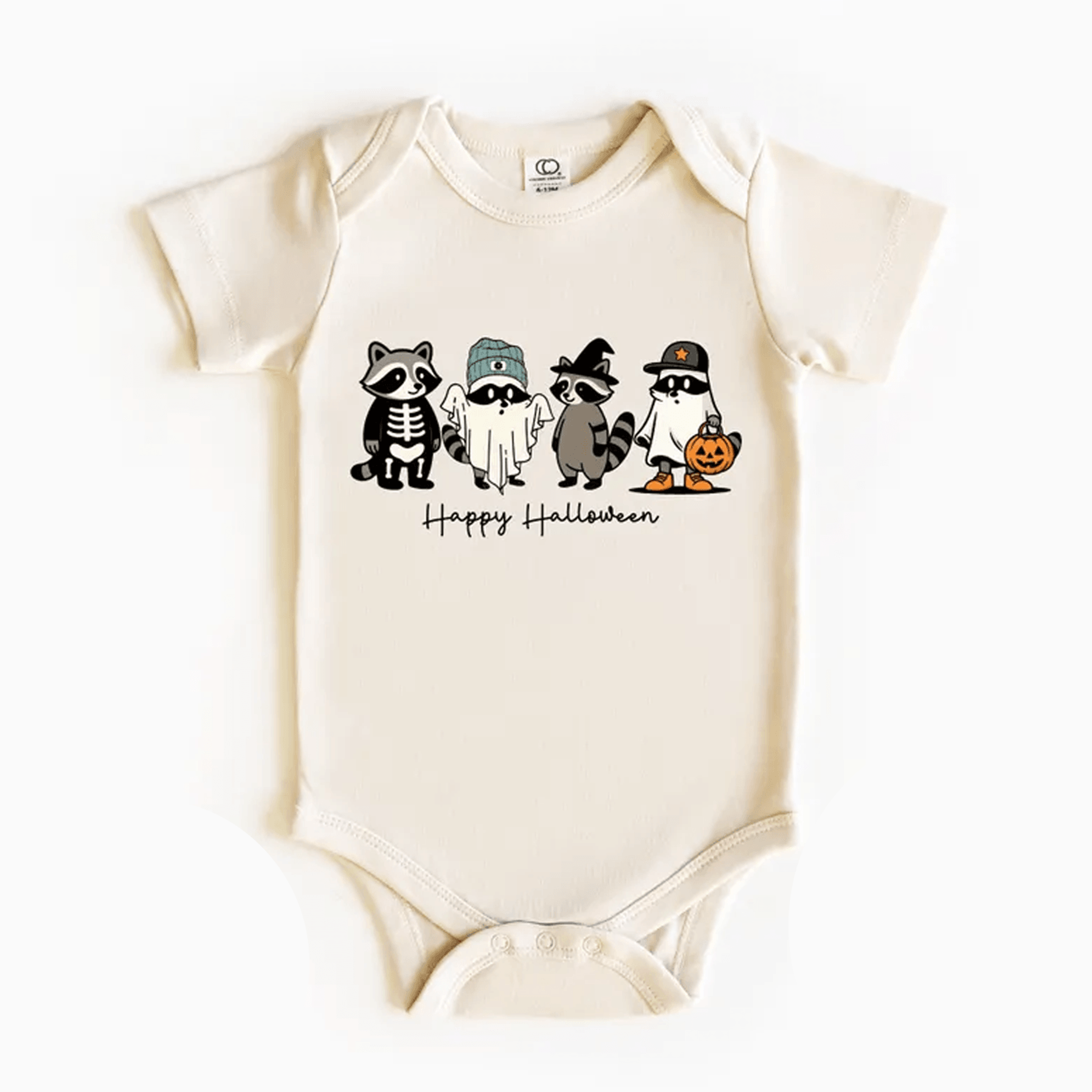 happy halloween baby bodysuit cute spooky characters pumpkin witch infant onesie first halloween baby gift