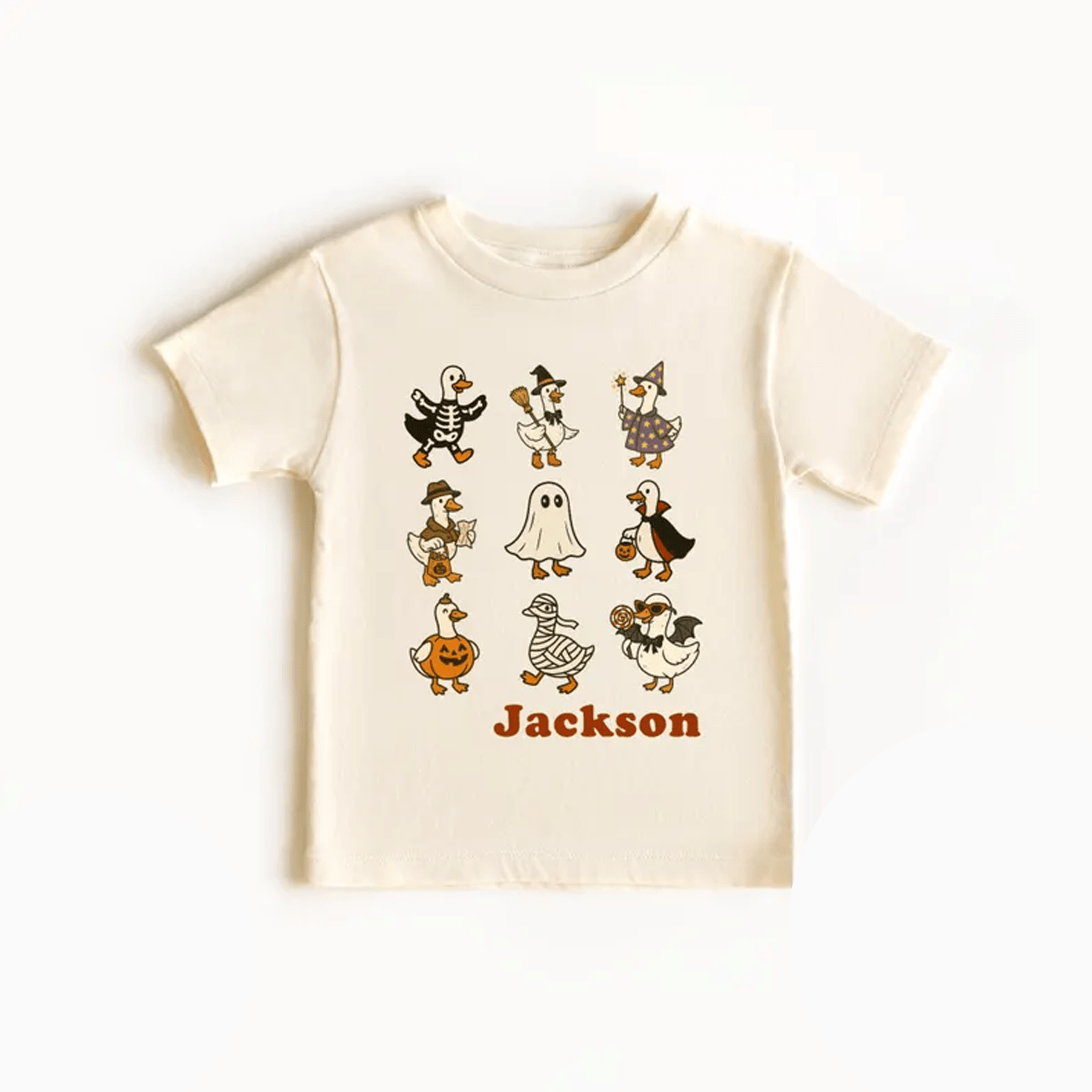 personalized halloween kids shirt custom name spooky character tee cute trick or treat fall outfit halloween gift