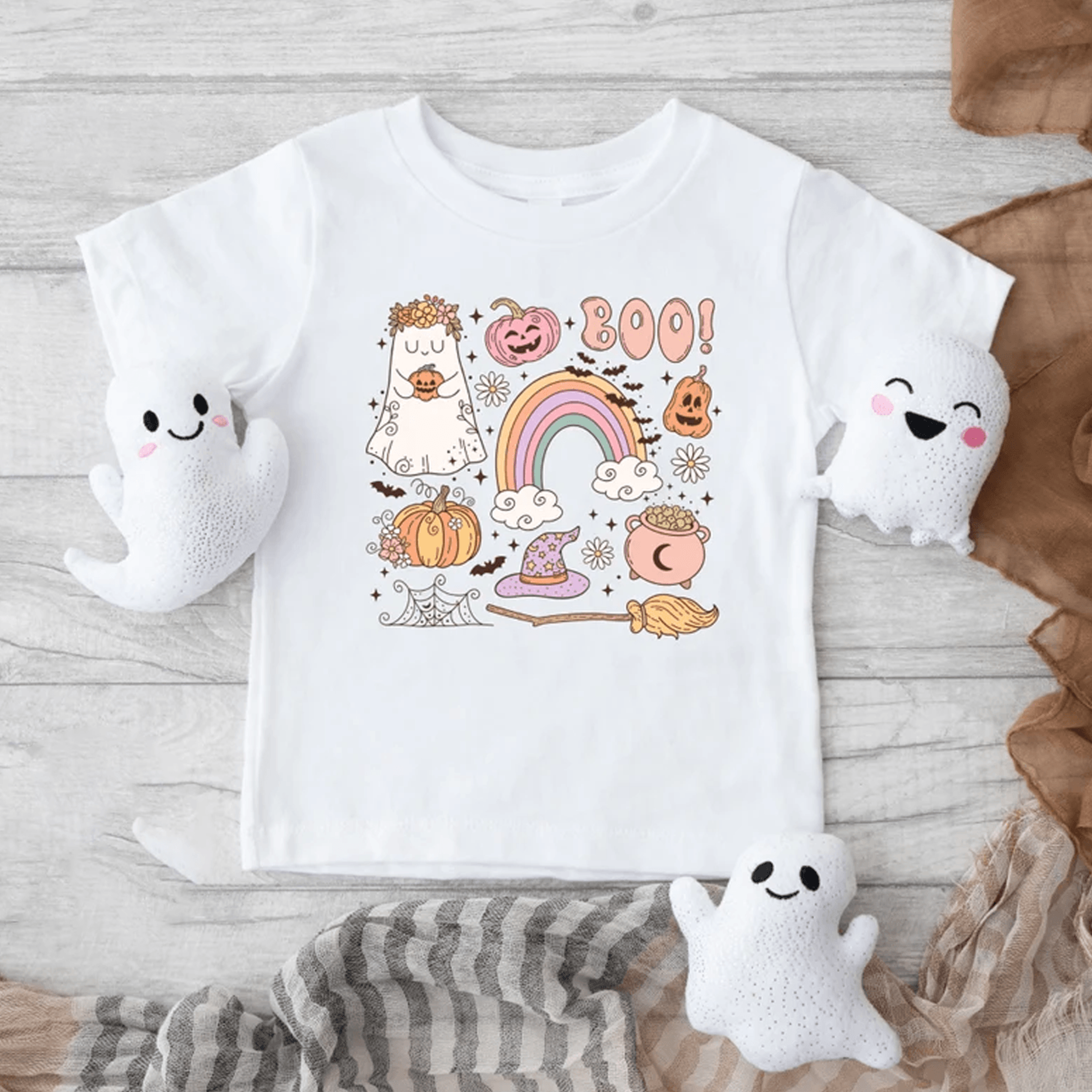 groovy halloween baby bodysuit, cute ghost pumpkin infant onesie, retro boo fall baby outfit, spooky season baby gift