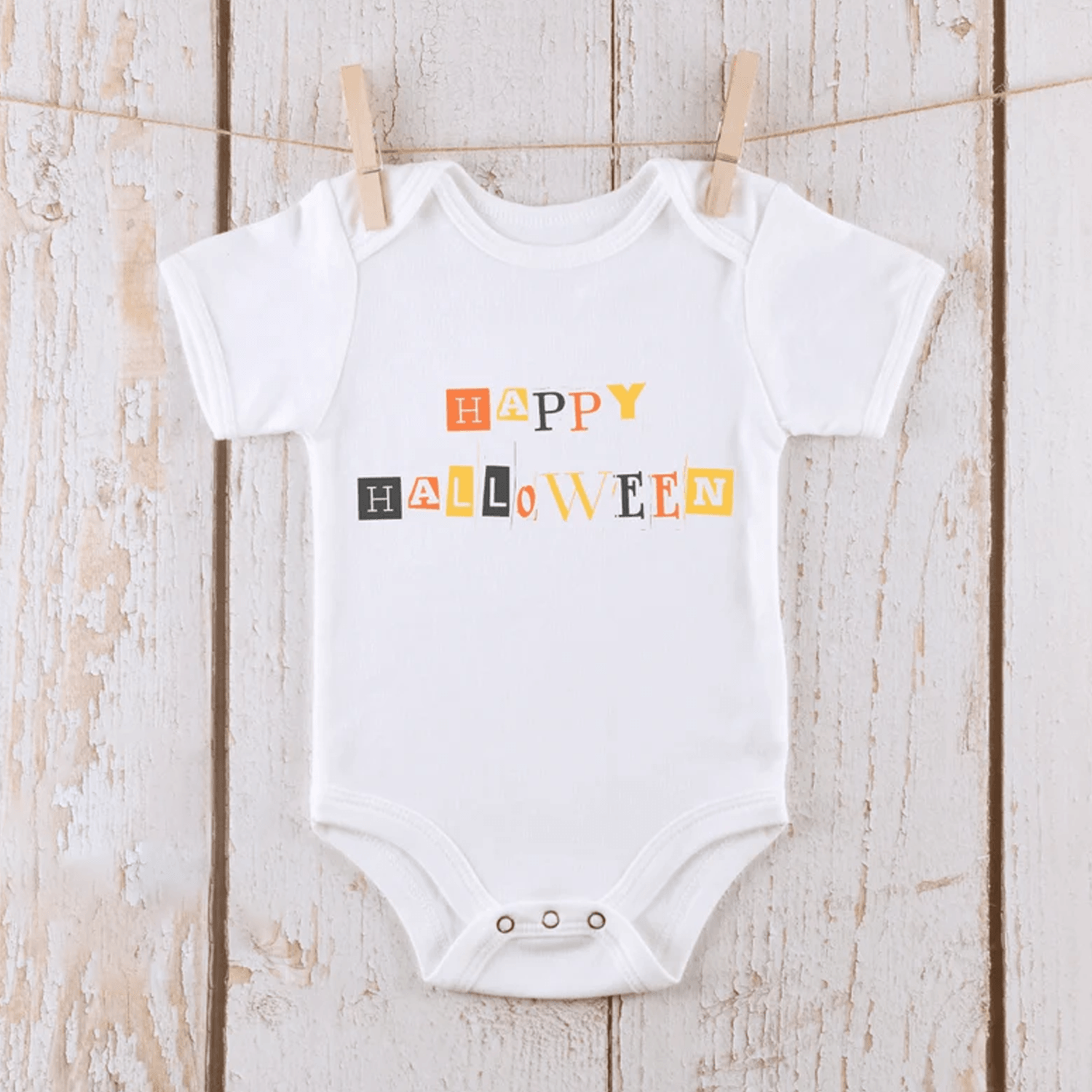 happy halloween baby bodysuit cute retro letter onesie spooky fall infant outfit first halloween baby gift