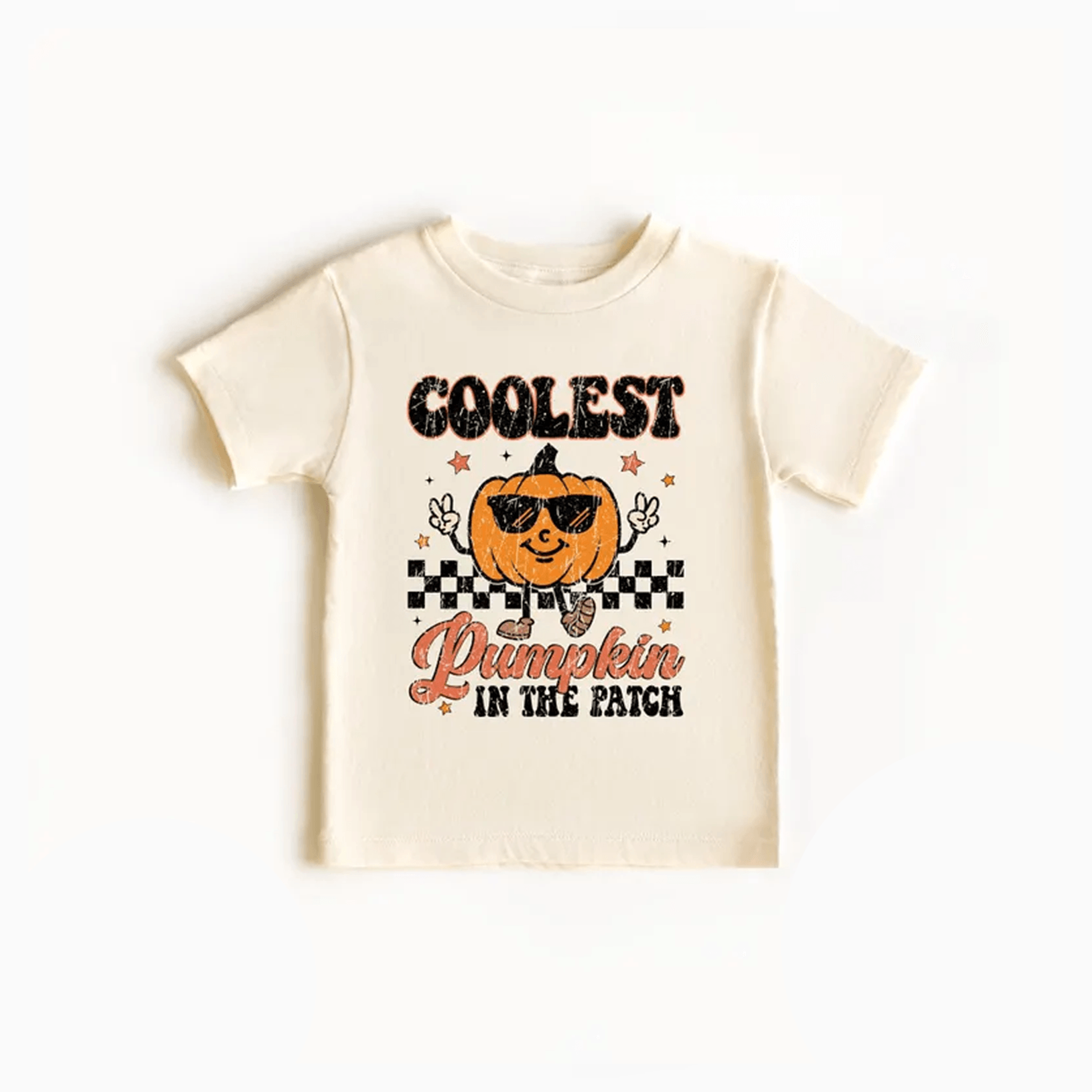 coolest pumpkin in the patch baby bodysuit, retro halloween baby onesie, cute pumpkin fall infant outfit, halloween gift
