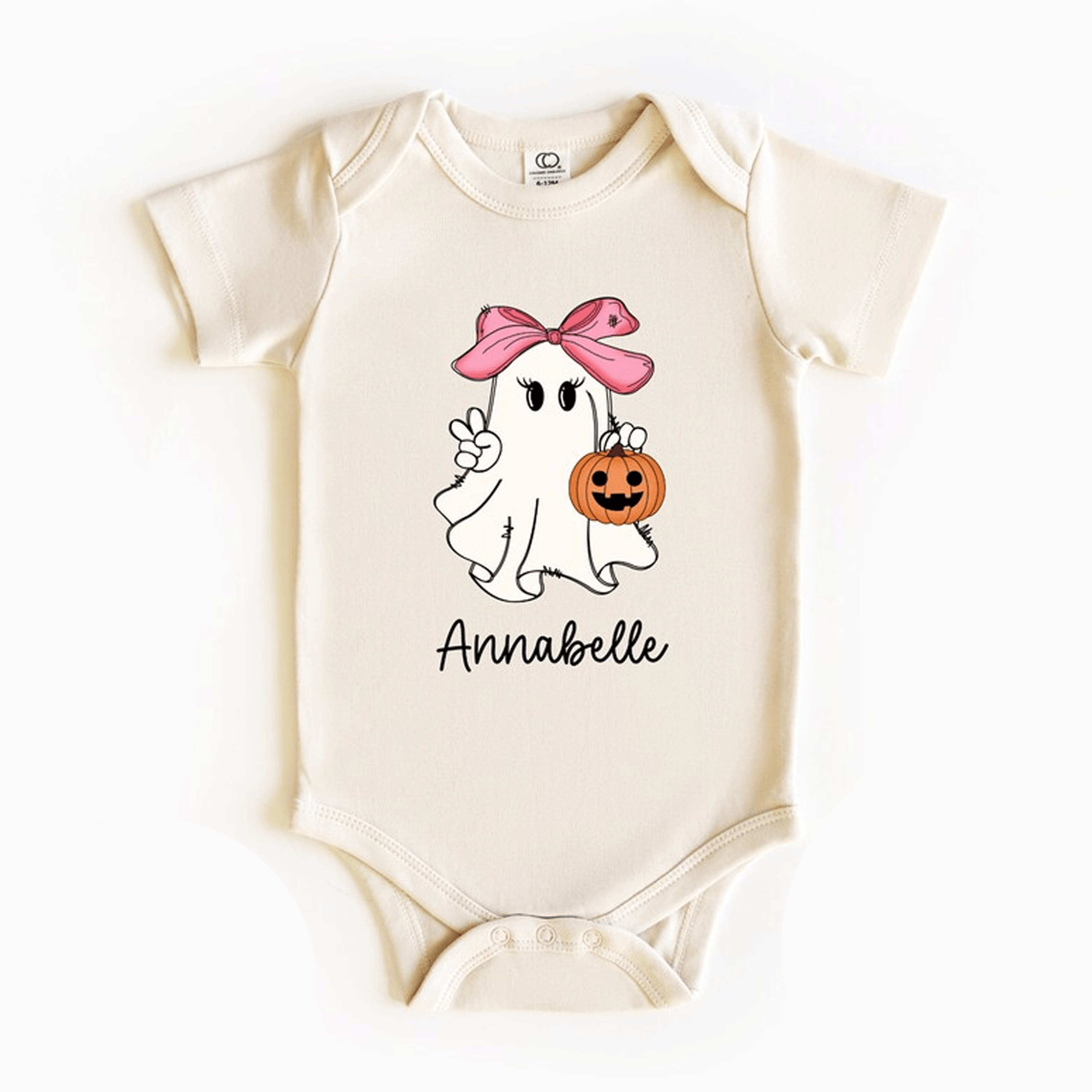 personalized girls ghost halloween shirt custom name kids tee cute spooky toddler outfit halloween gift for girls