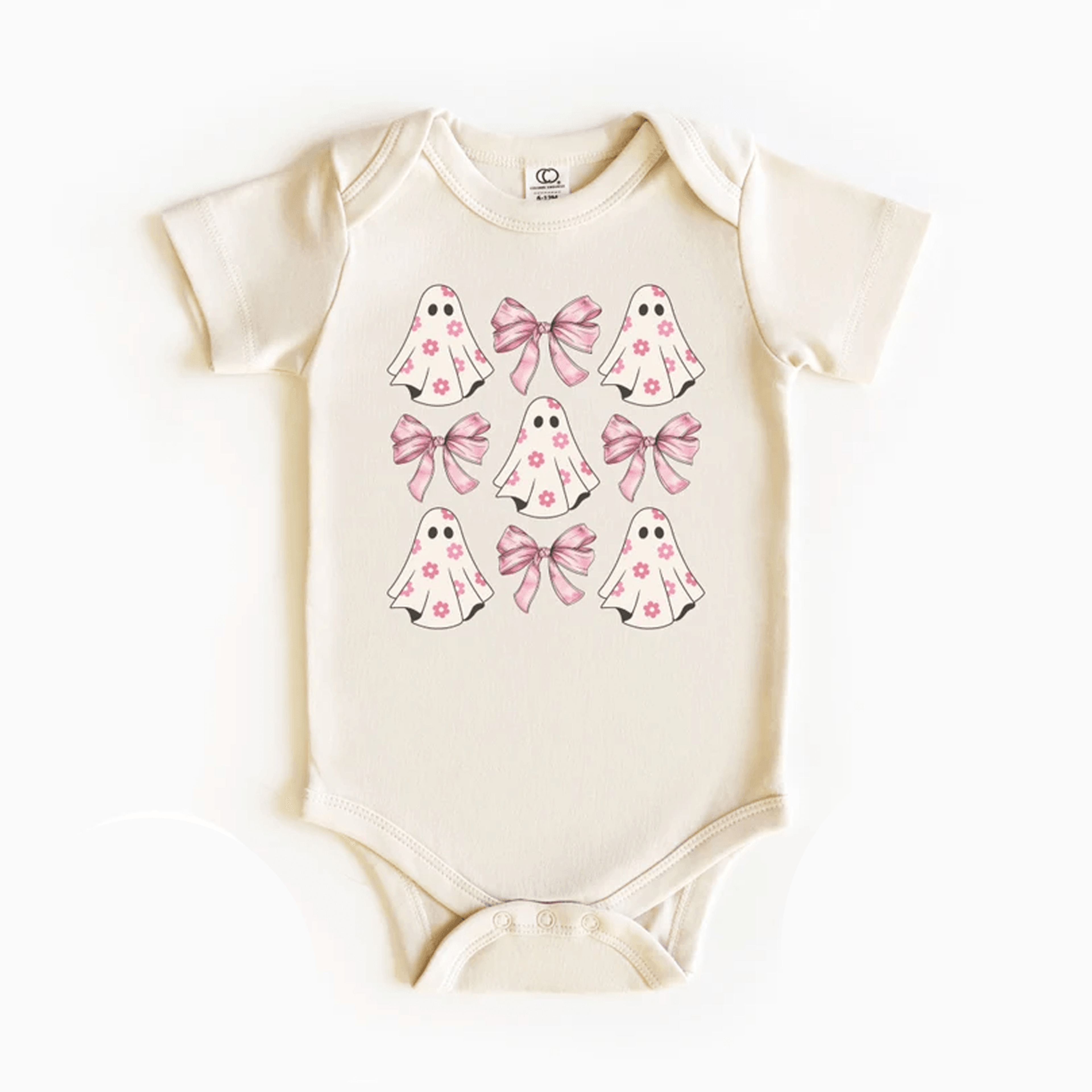 coquette pink ghost halloween kids shirt cute bow ghost tee spooky toddler outfit girly halloween gift