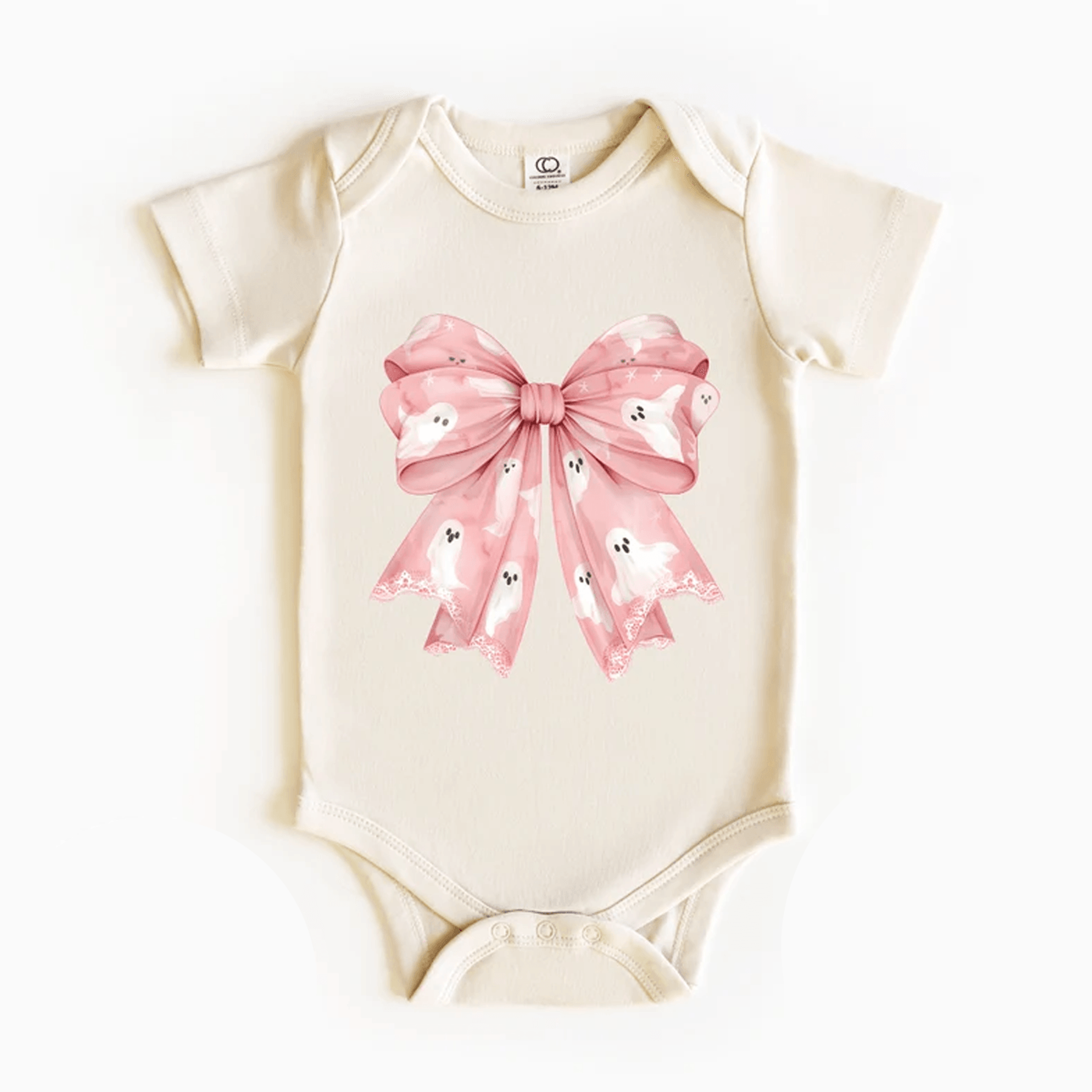 cute coquette ghost bow kids shirt, girly halloween tee, spooky ghost toddler shirt, pink bow halloween outfit