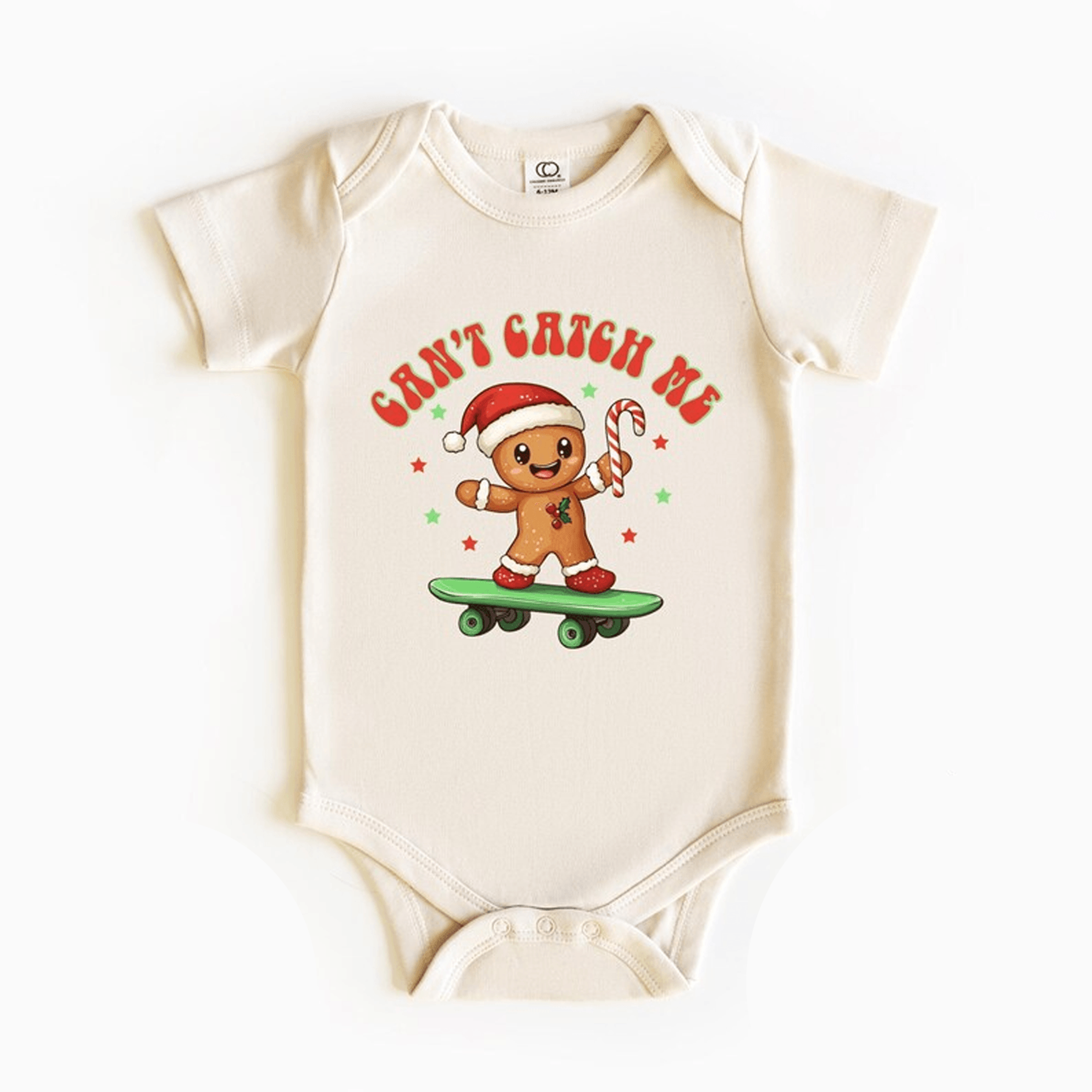 can't catch me gingerbread man christmas kids shirt funny holiday skateboard tee toddler sweatshirt xmas gift