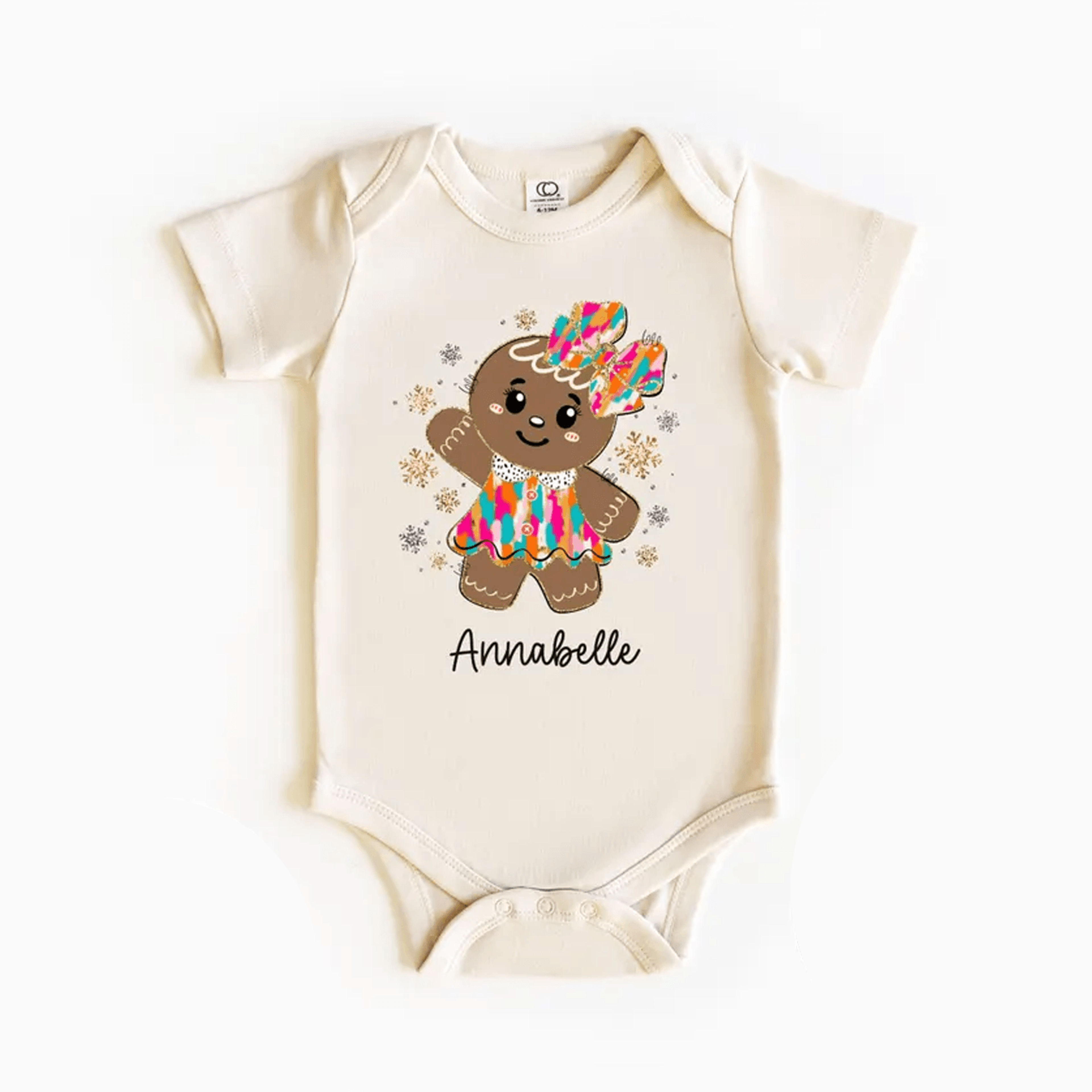 personalized gingerbread girl christmas kids shirt custom name holiday tee cute toddler sweatshirt xmas gift