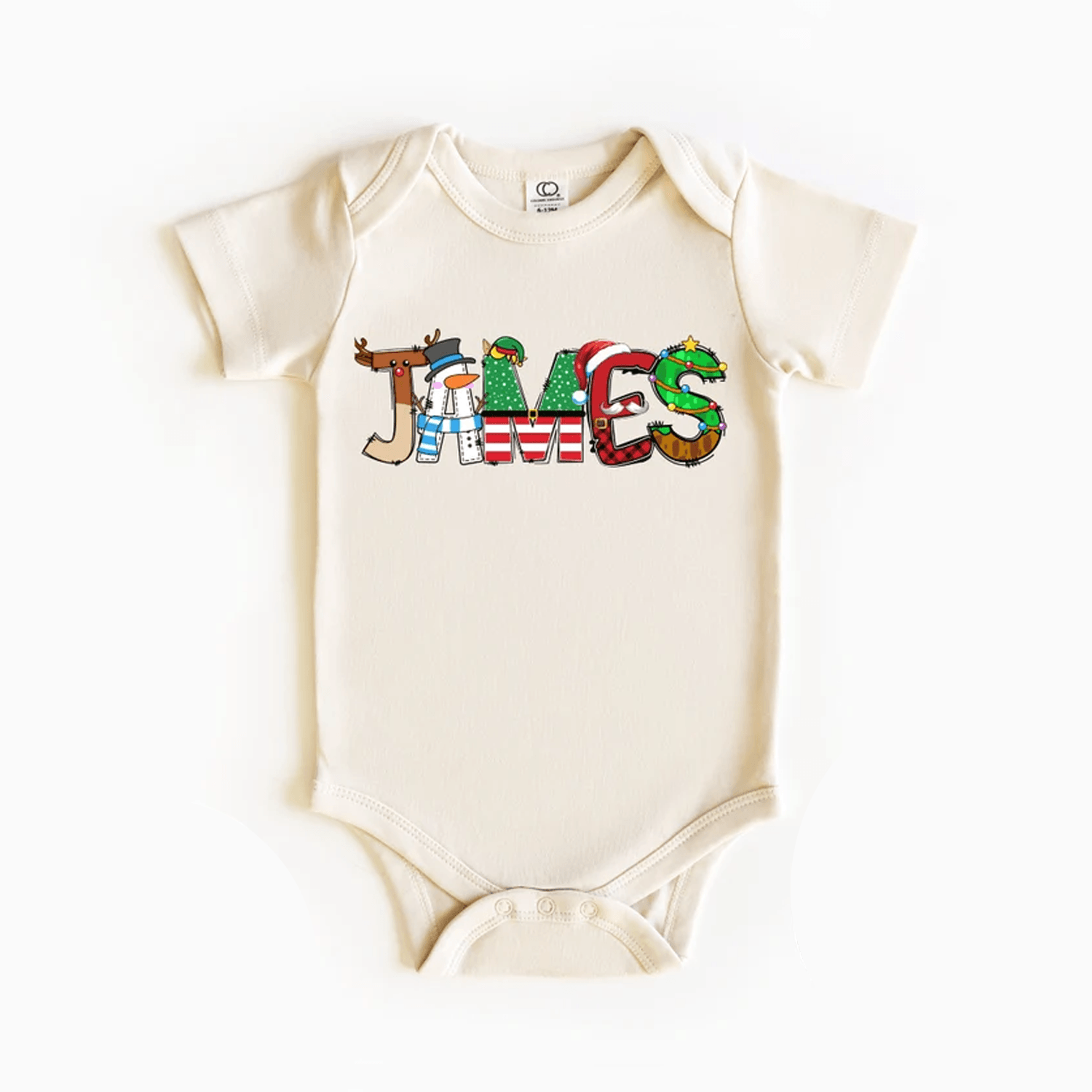 personalized christmas doodle baby onesie custom name holiday kids shirt cute xmas toddler outfit christmas gift
