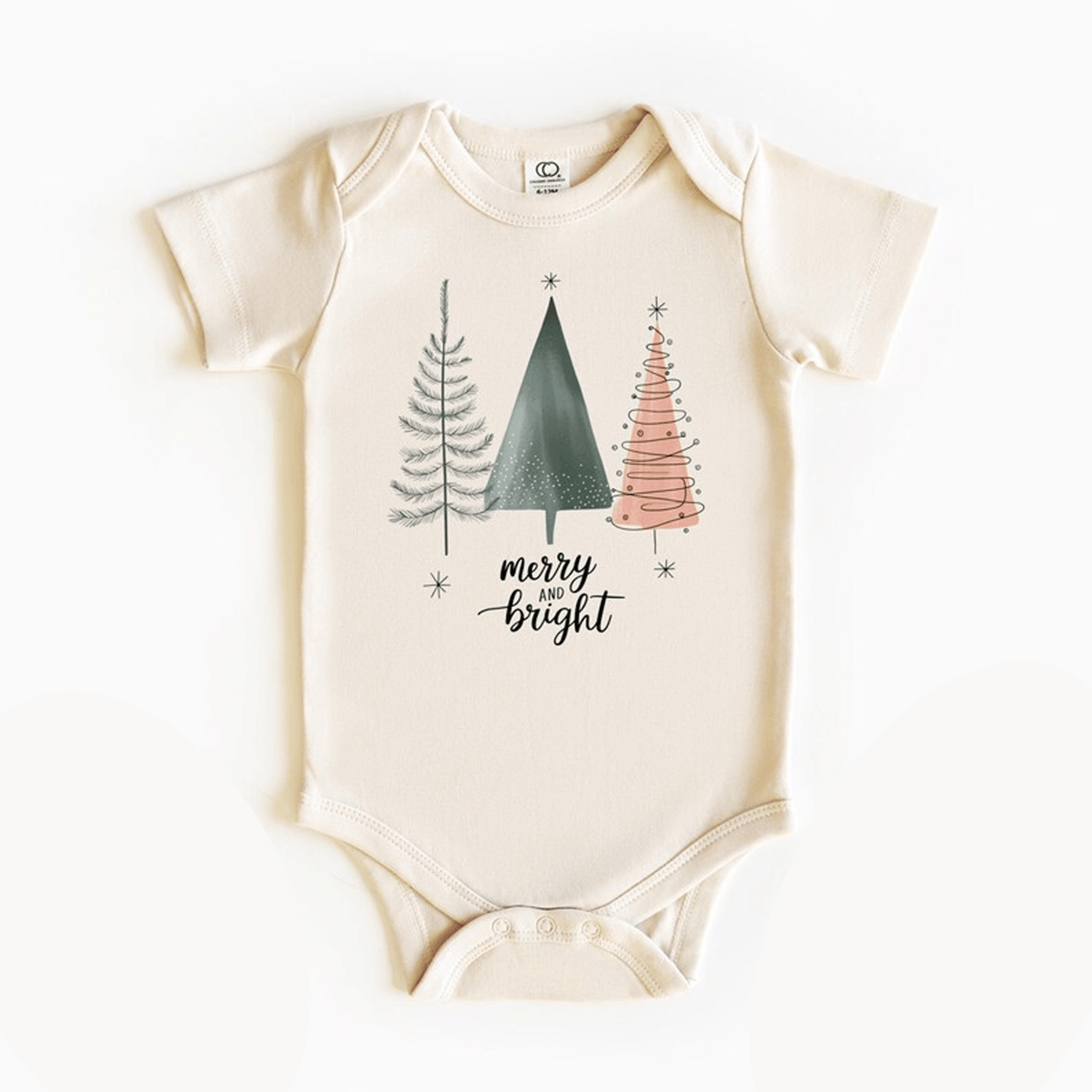 merry and bright retro christmas trees kids sweatshirt vintage holiday toddler tee cute baby onesie xmas gift