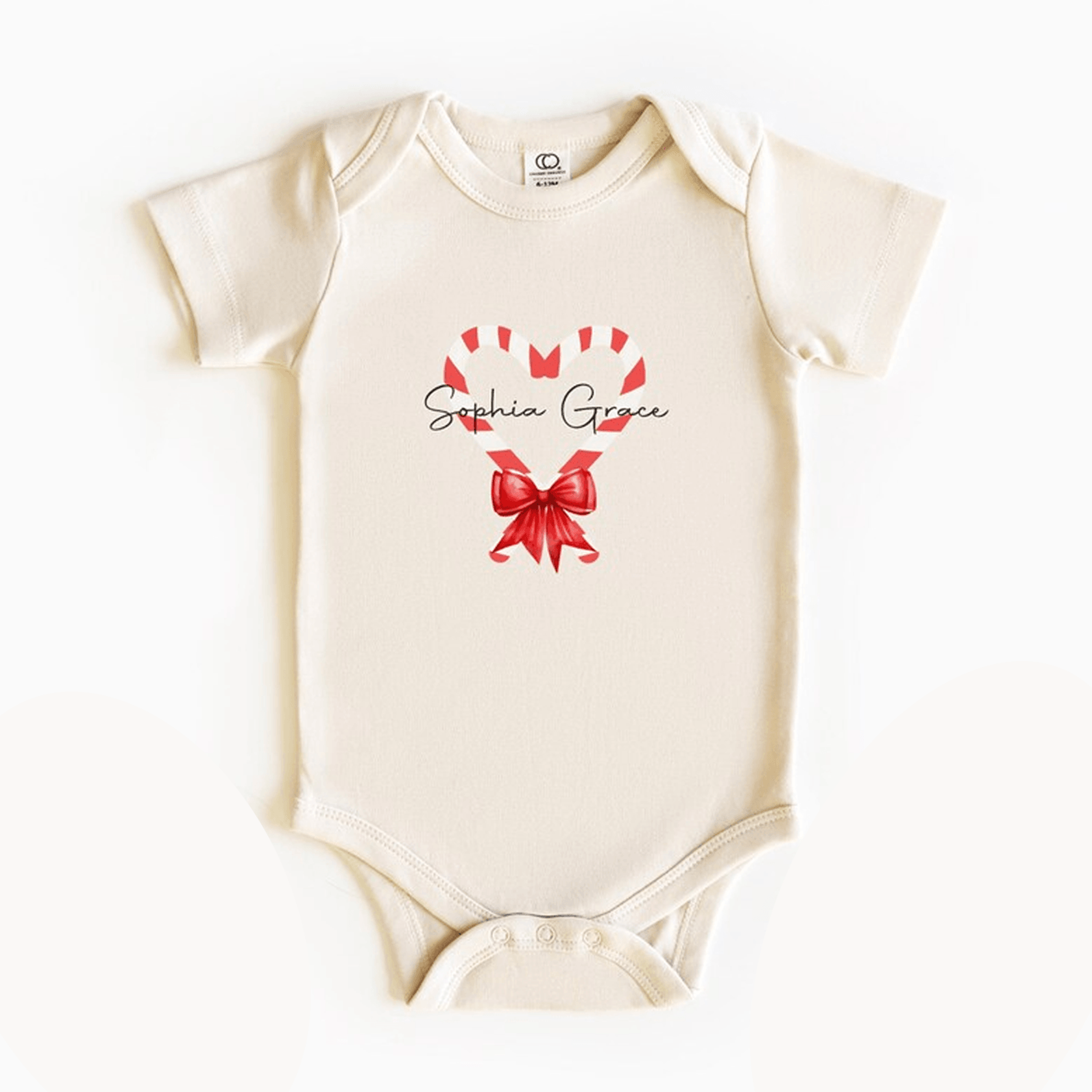 personalized candy cane heart christmas sweatshirt custom name girls holiday shirt red bow toddler xmas gift