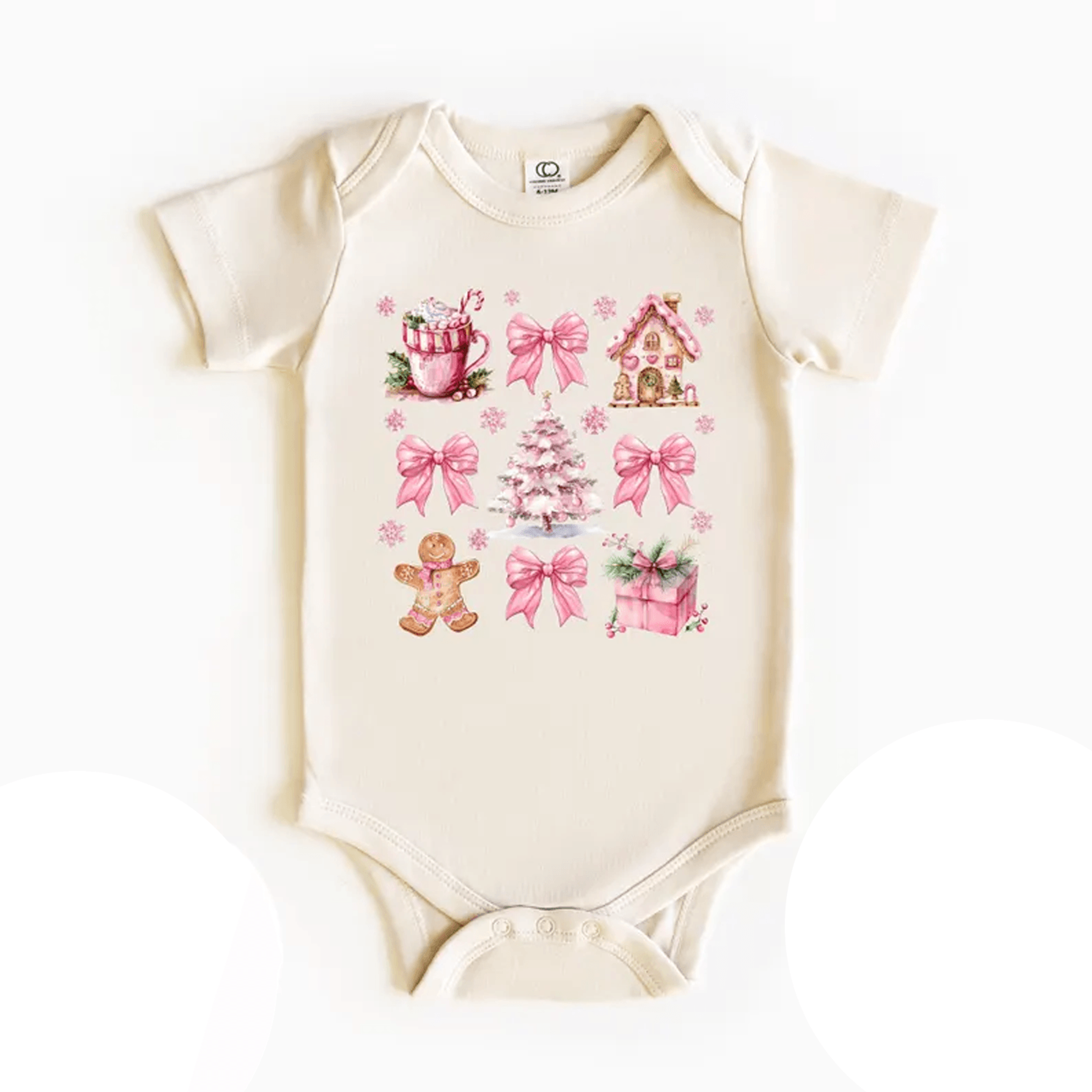 coquette gingerbread house shirt, pink bow christmas t-shirt, girls holiday tee, cute gingerbread christmas shirt