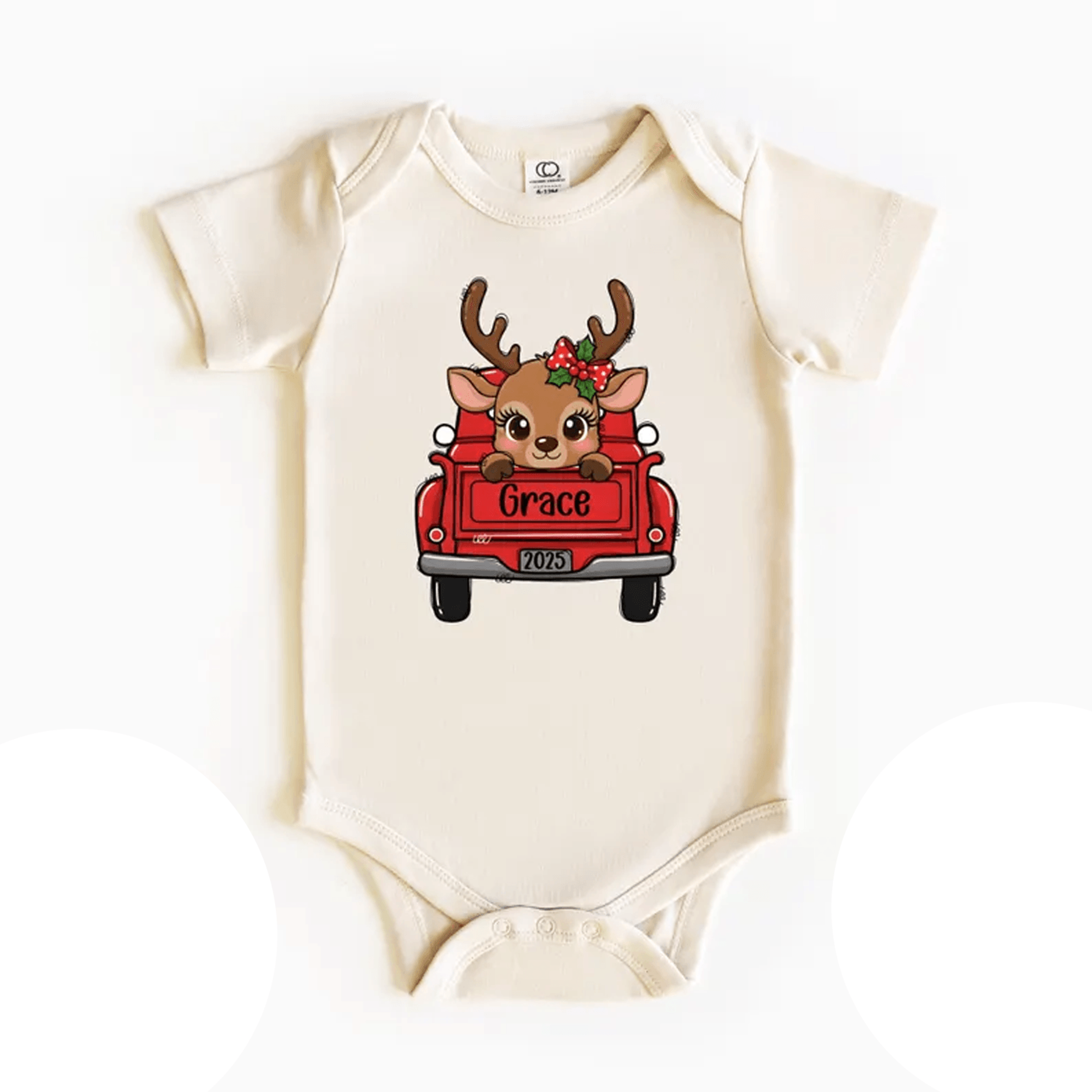 personalized red truck girls christmas shirt, pink bow holiday kids tee, toddler christmas outfit, custom name shirt