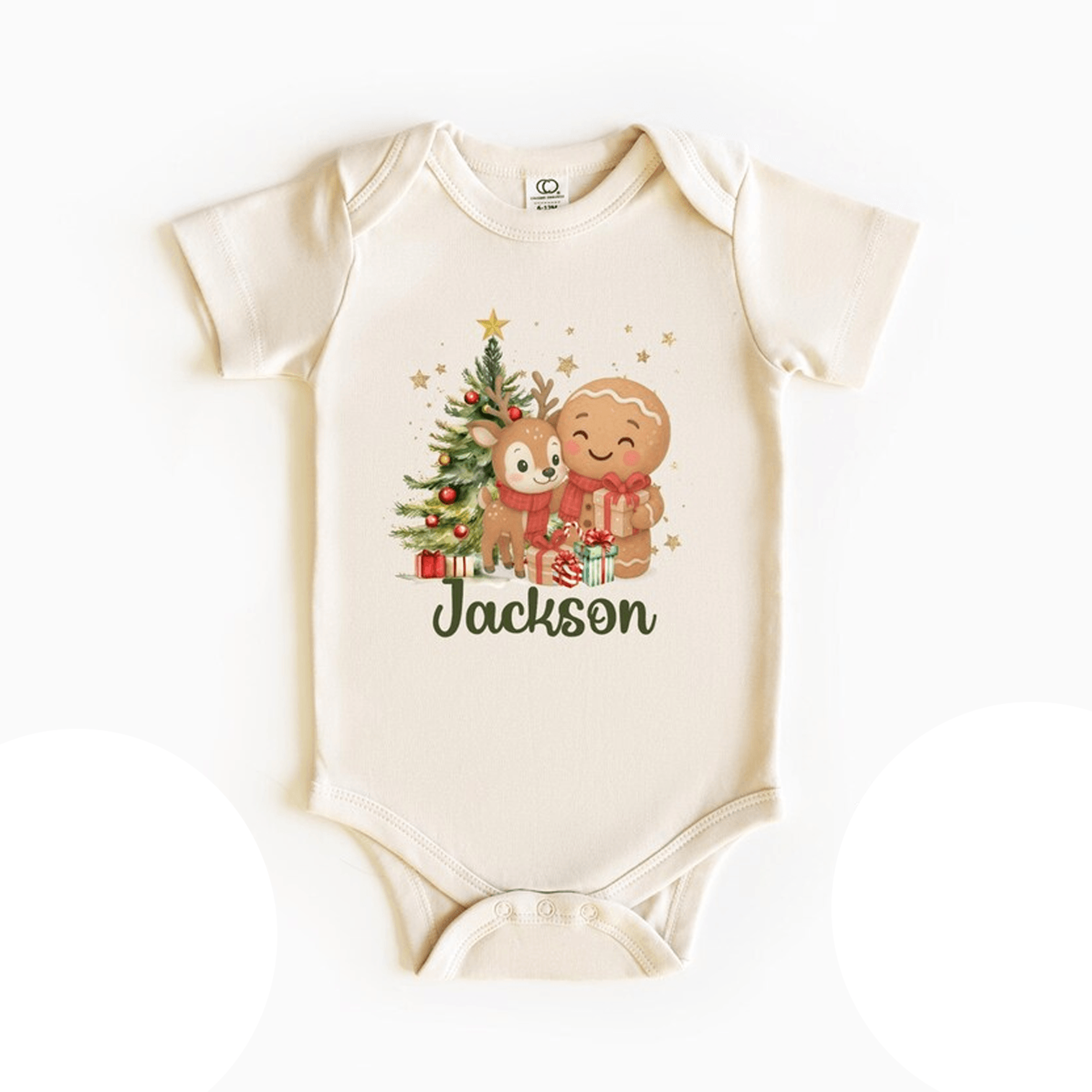 personalized gingerbread reindeer boys christmas shirt, custom name kids holiday tee, toddler christmas outfit, xmas gif