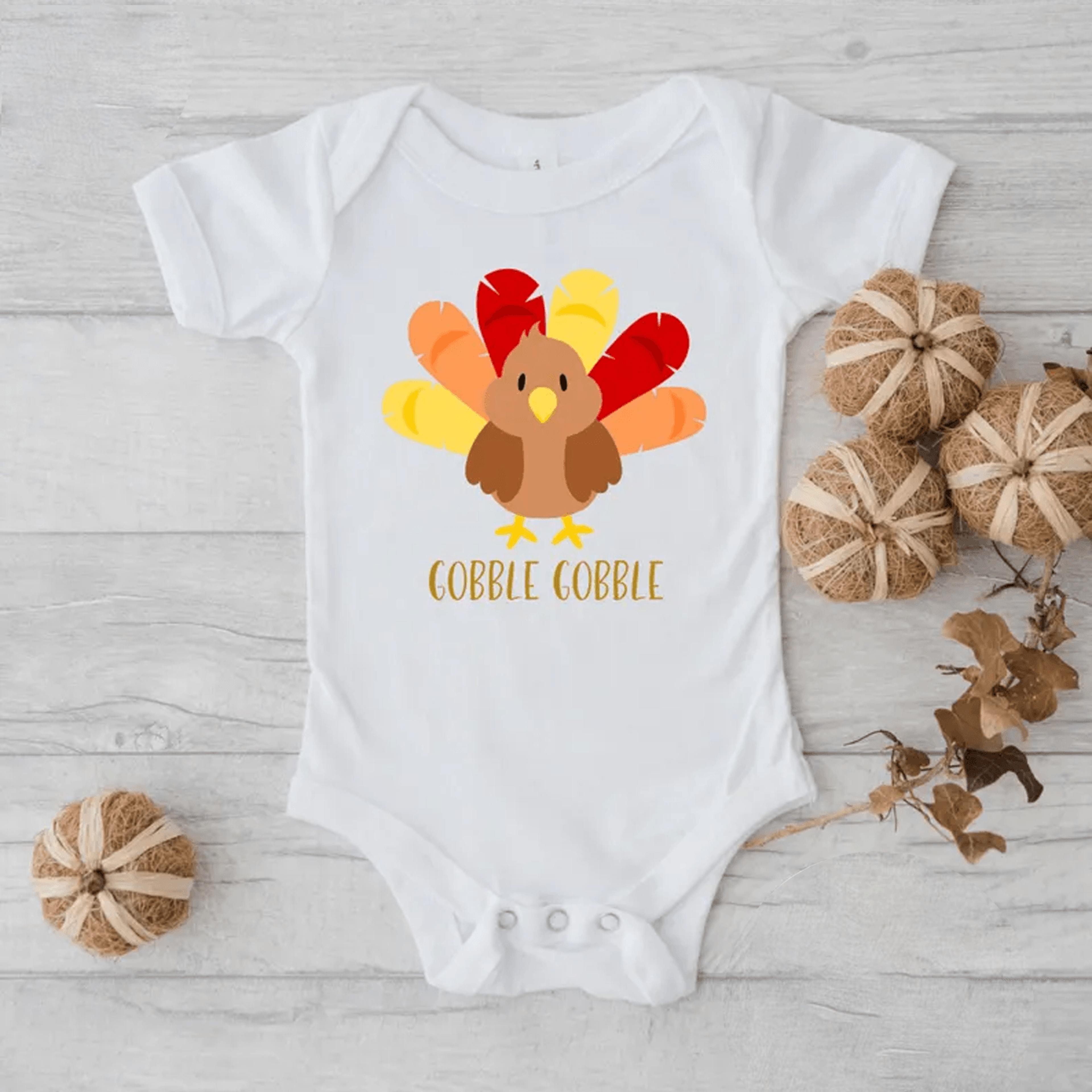 gobble gobble turkey kids shirt, thanksgiving baby onesie, cute fall toddler t-shirt, turkey day baby outfit