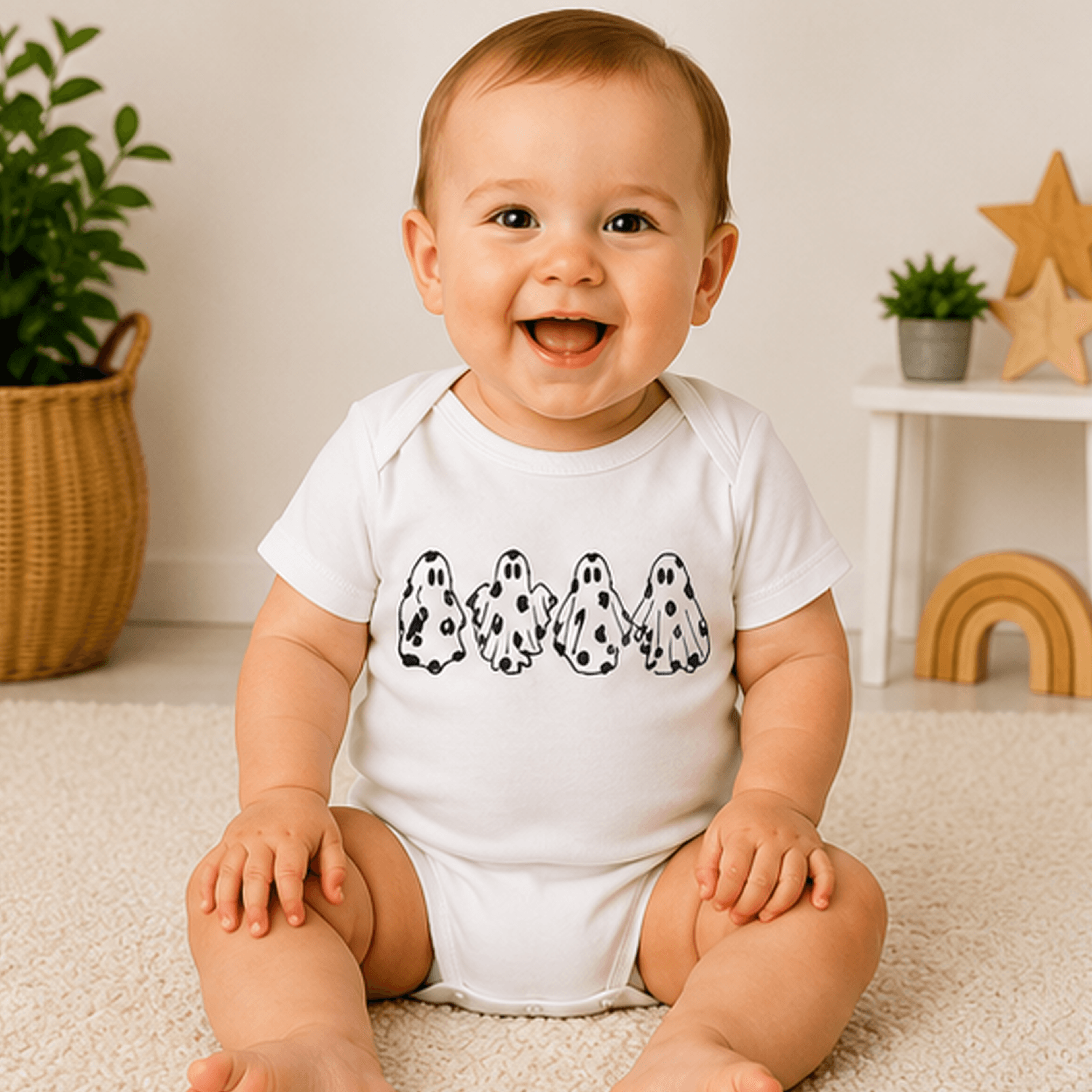 halloween ghost shirt for kids, oatmeal toddler halloween tee, cute spooky ghost baby bodysuit, fall halloween outfit