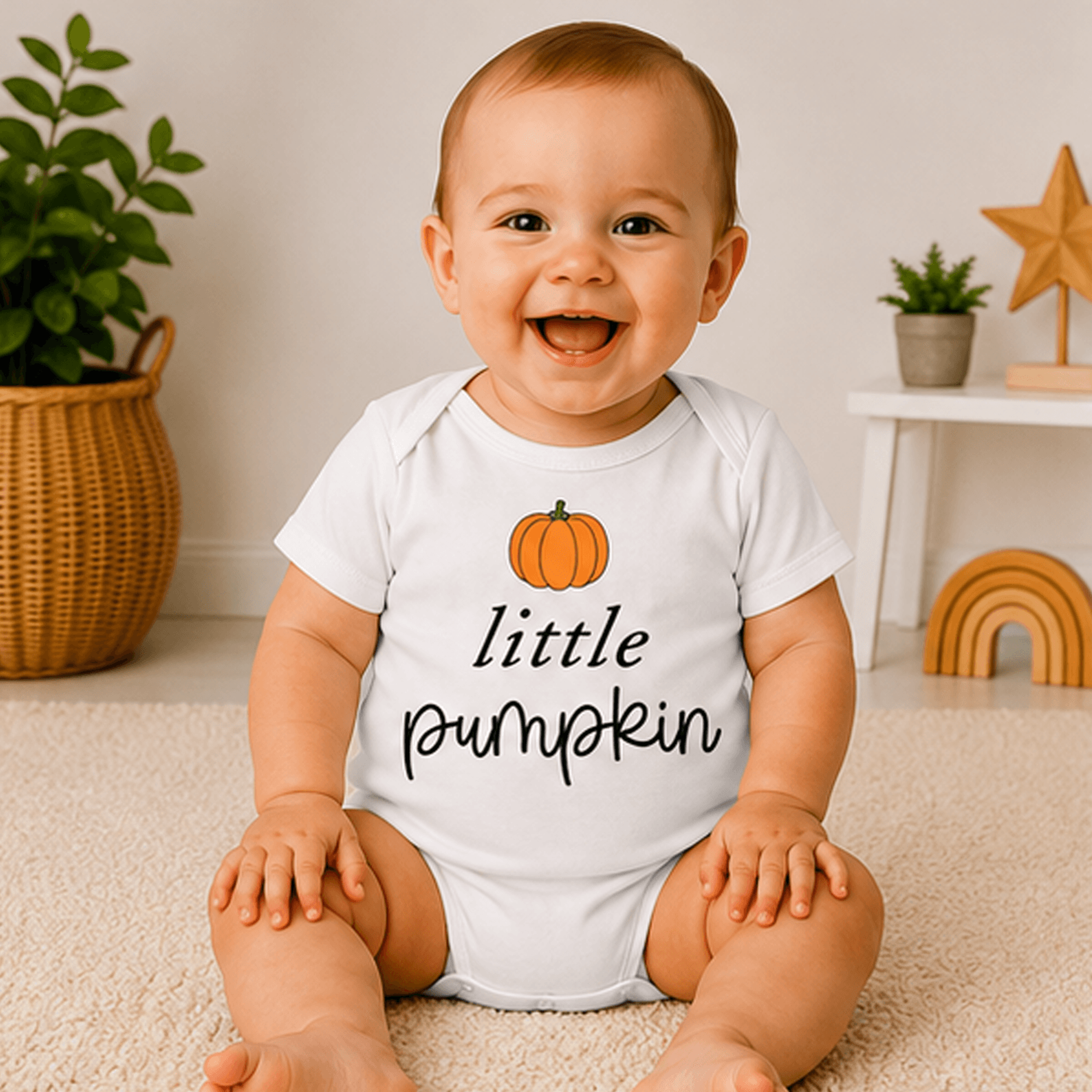 little pumpkin baby bodysuit, retro fall baby onesie, cute pumpkin toddler shirt, halloween autumn baby outfit gift