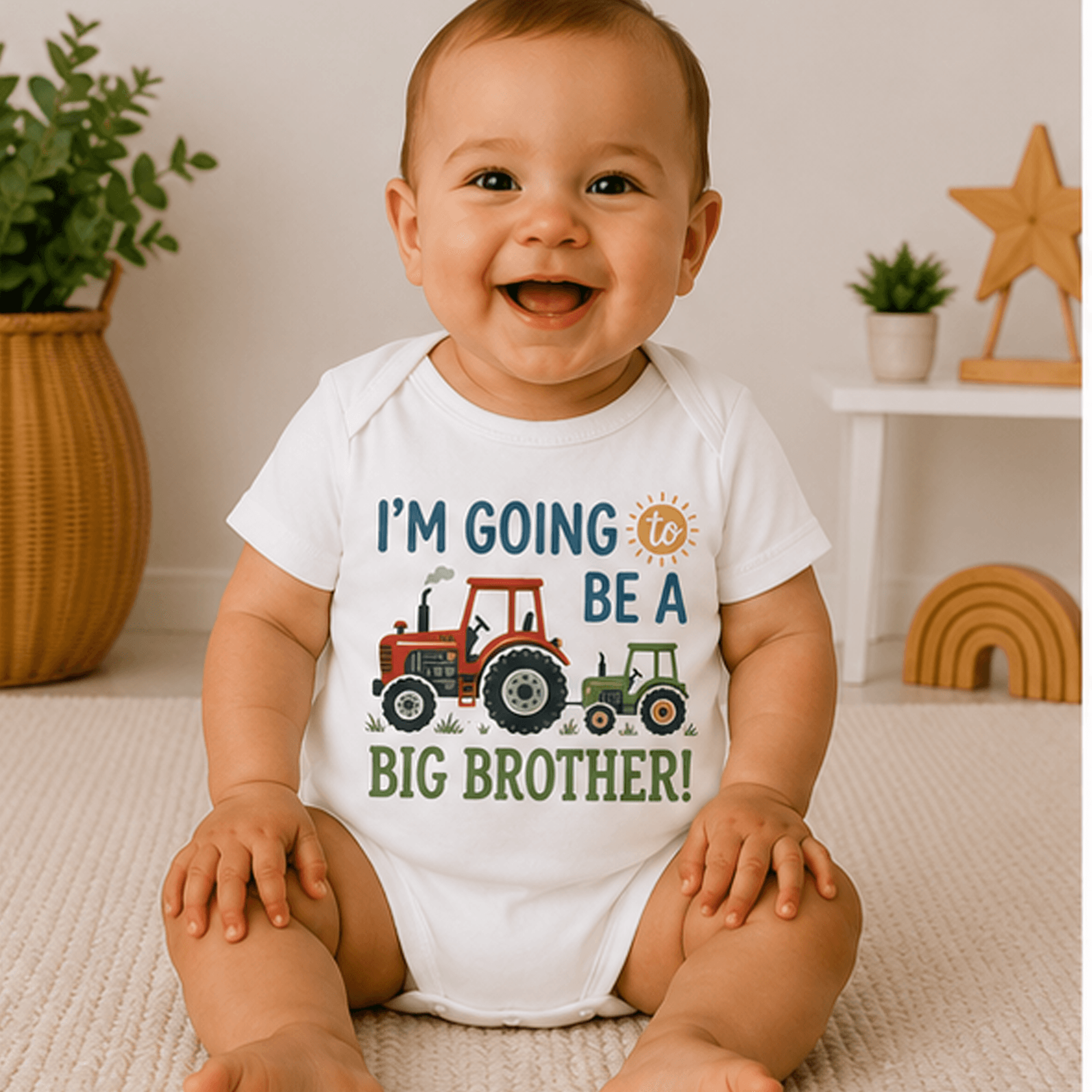 big brother tractor shirt, pregnancy announcement toddler tee, going to be big brother shirt, farm sibling reveal outfit