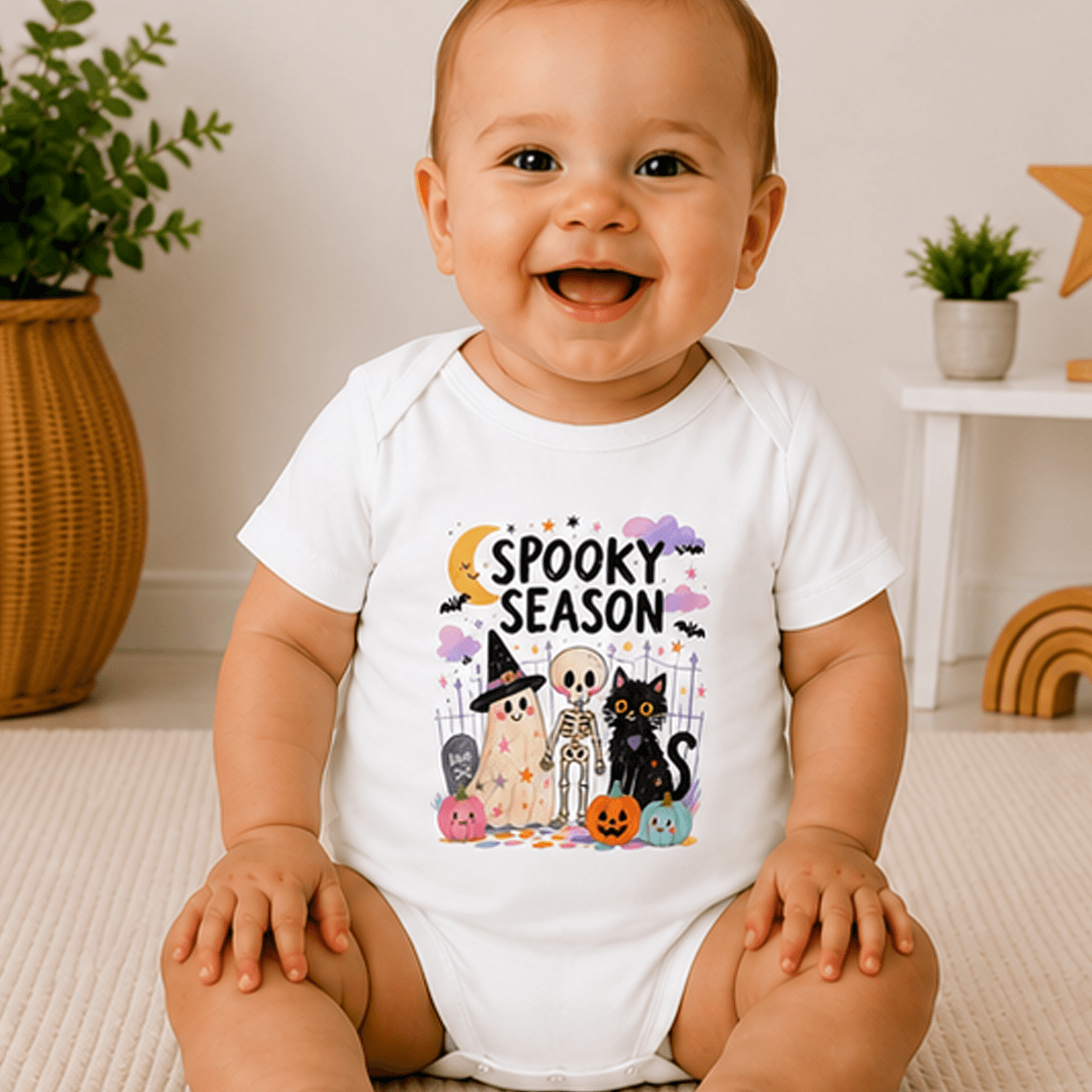spooky season kids shirt, ghost skeleton cat toddler tee, cute pumpkin halloween shirt, trick or treat kids outfit