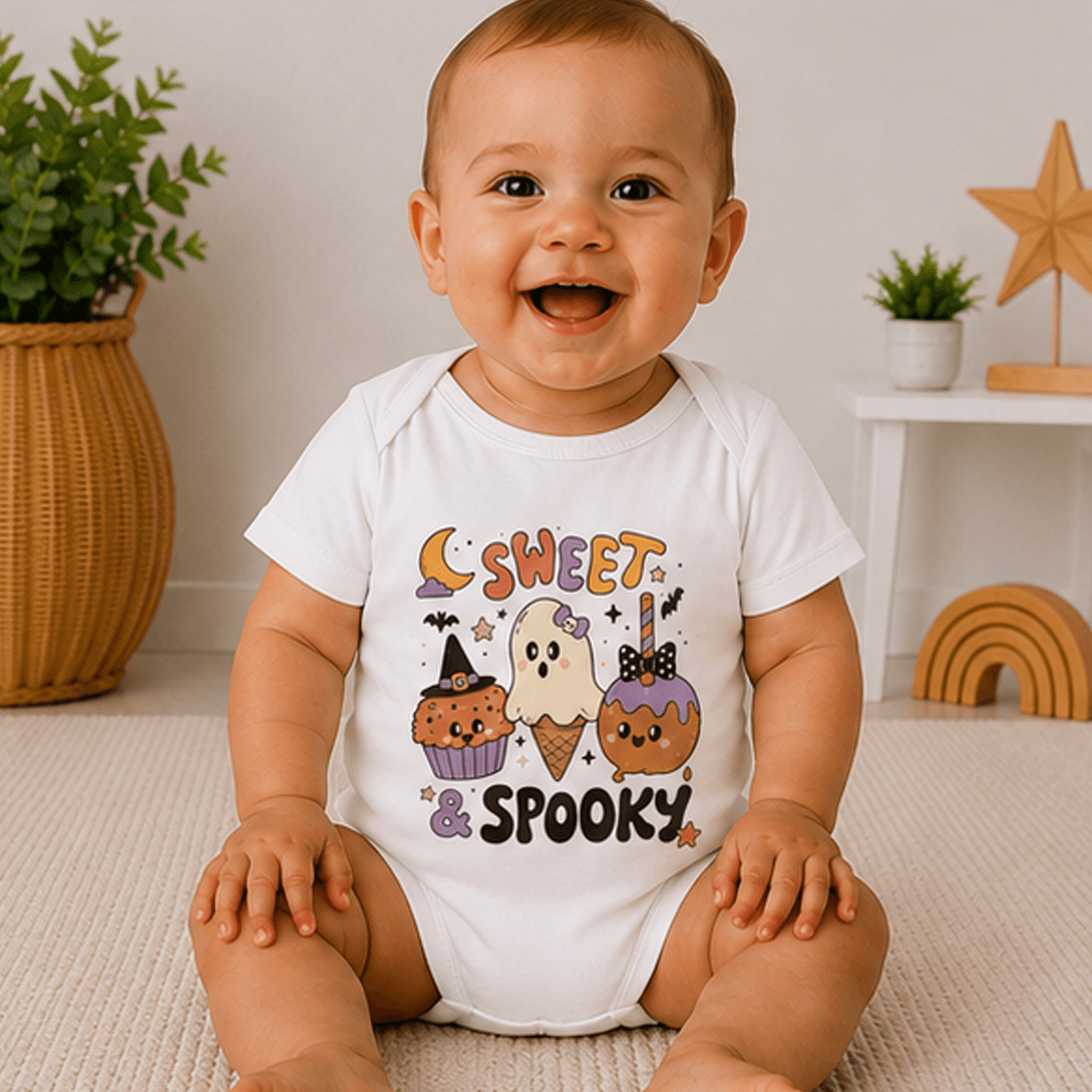 sweet and spooky kids halloween shirt, ghost ice cream cone toddler tee, cute trick or treat shirt, fall kids outfit