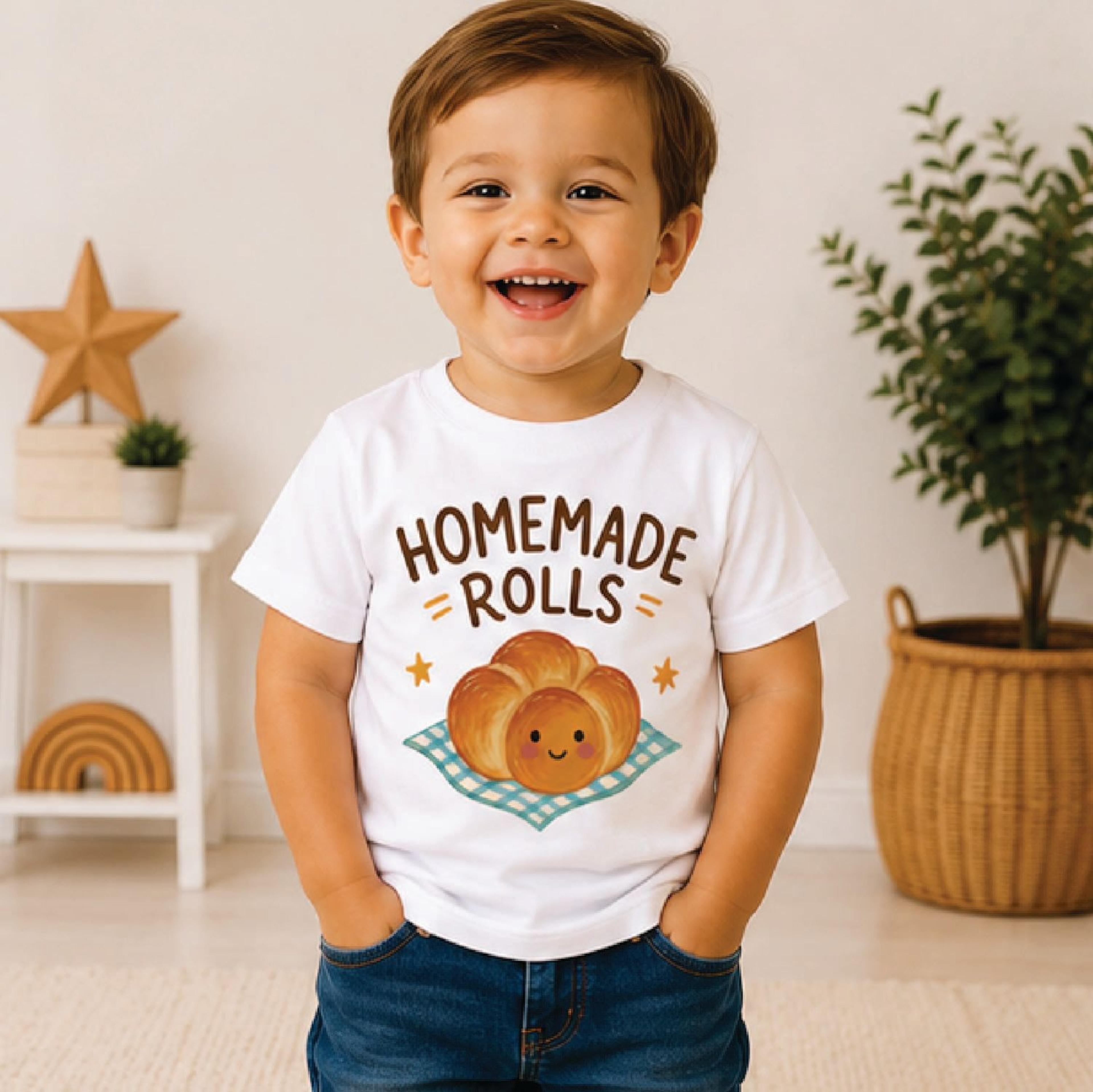 homemade rolls baby bodysuit, cute bread baby onesie, funny bakery newborn outfit, foodie baby shower gift