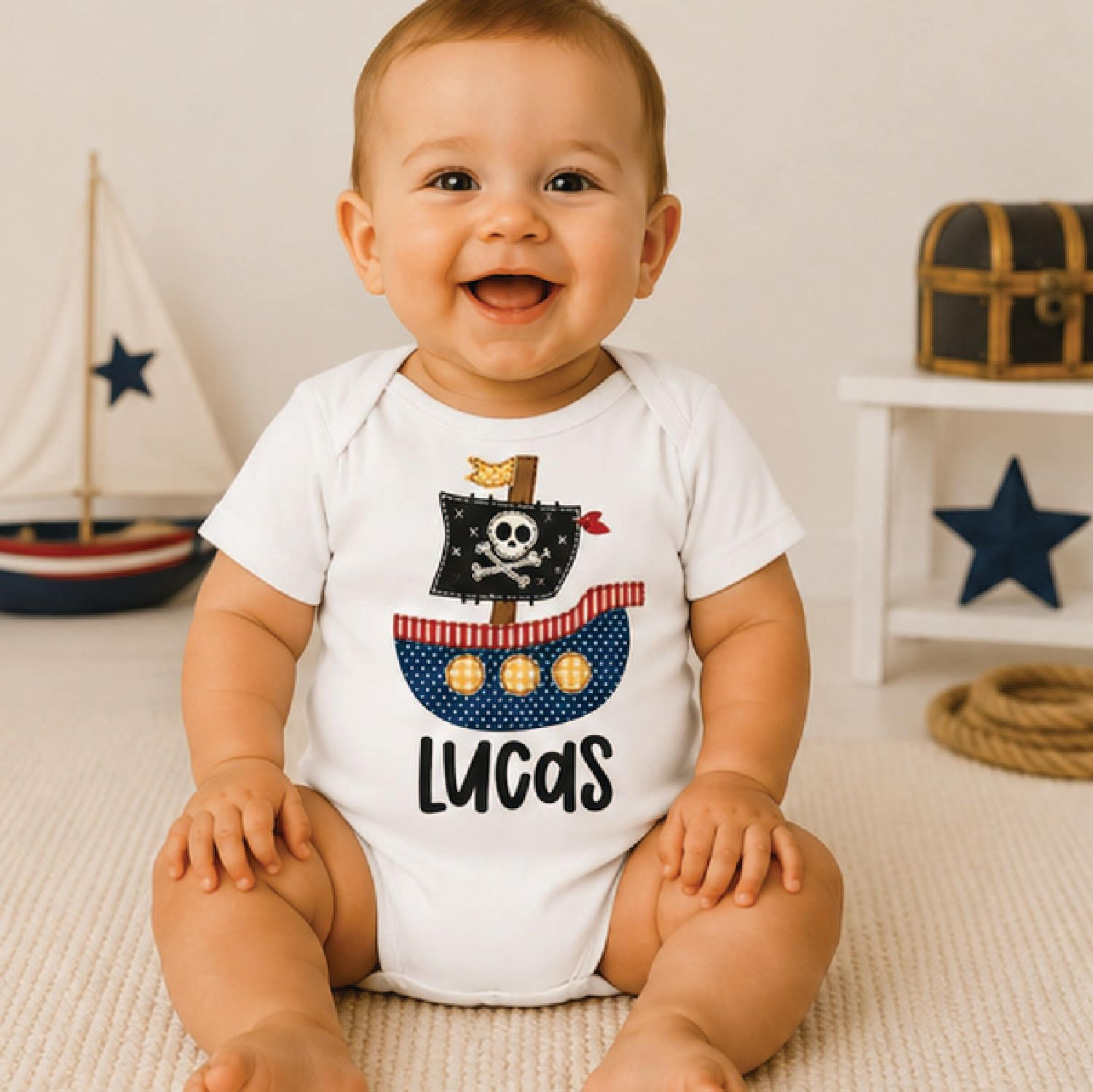 personalized pirate ship kids shirt, custom name toddler tee, pirate birthday shirt, nautical adventure gift for kids
