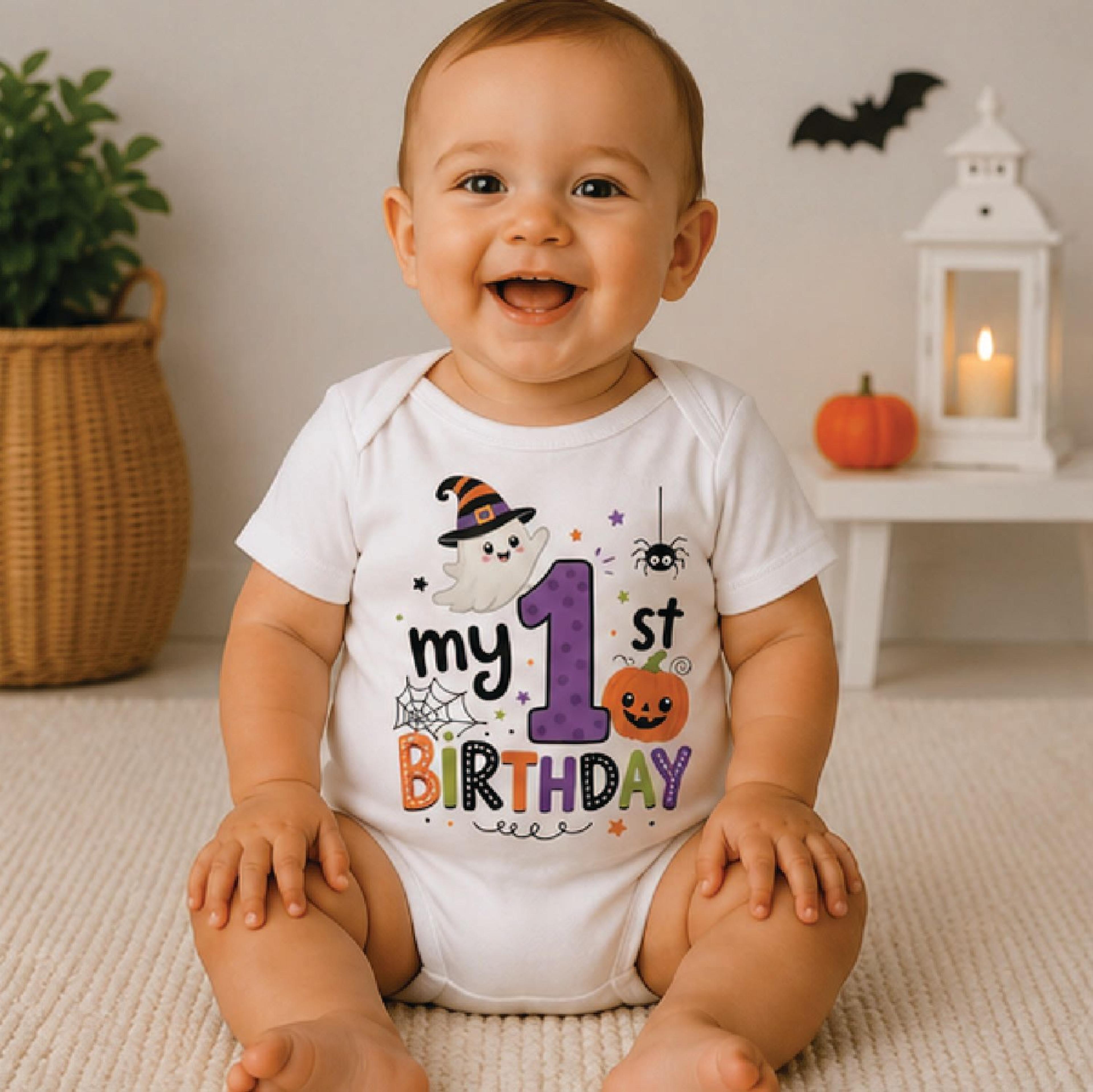 my 1st birthday halloween shirt, ghost first birthday toddler tee, spooky one birthday shirt, halloween birthday outfit