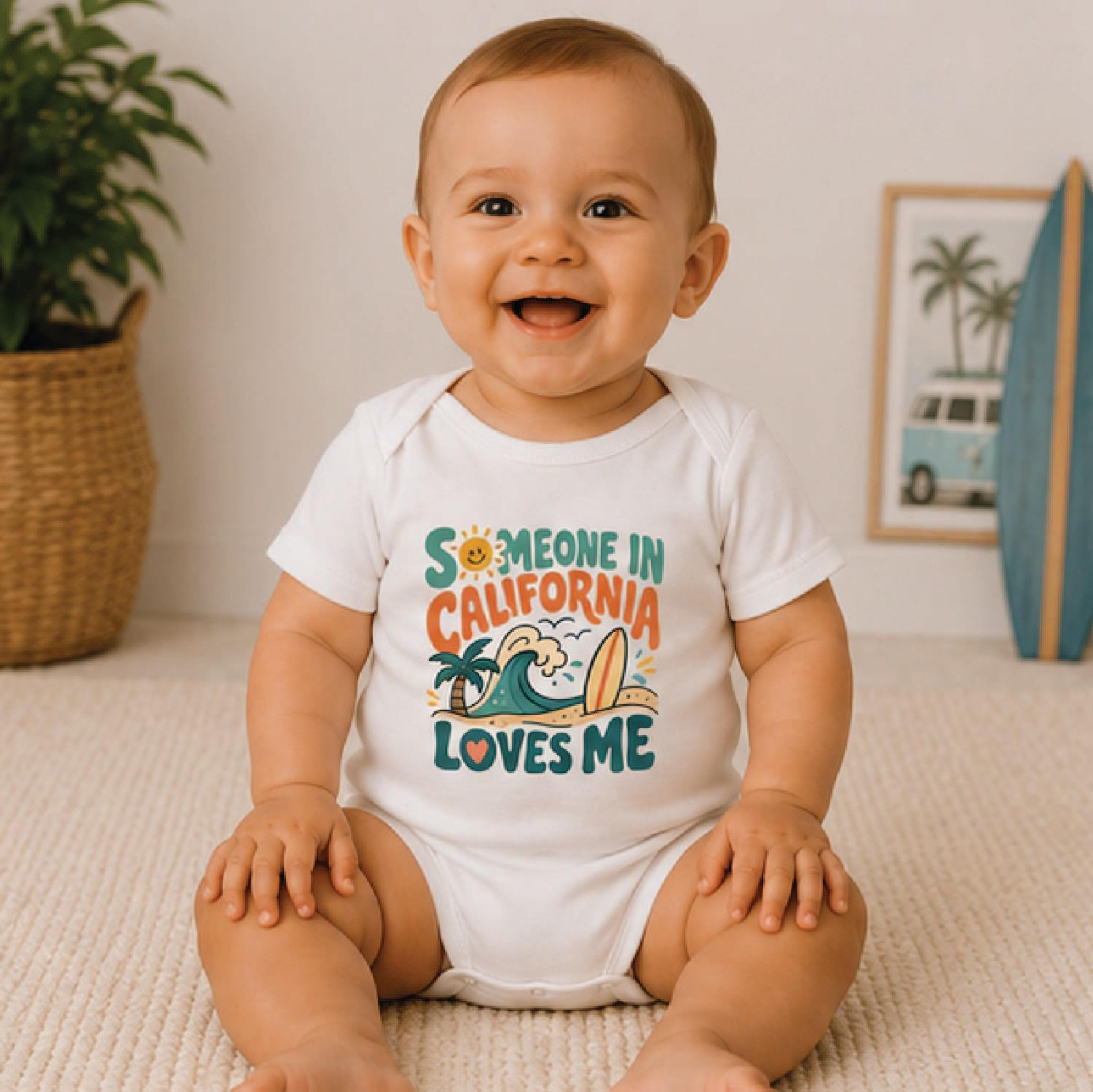 someone in california loves me kids shirt, california toddler tee, beach kids shirt, long distance family gift