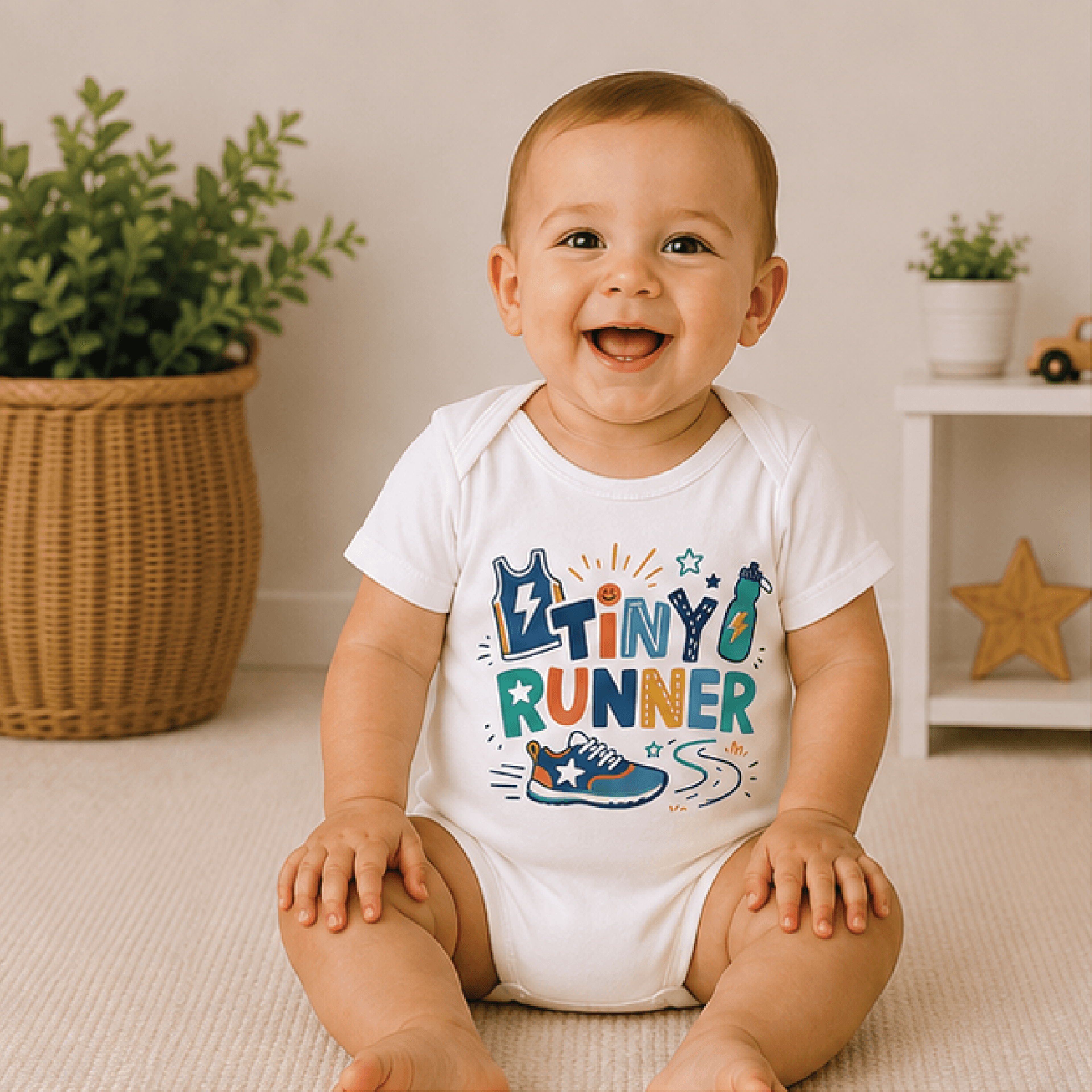 tiny runner toddler shirt, cute running kids tee, future runner shirt, track and field gift for active boys girls