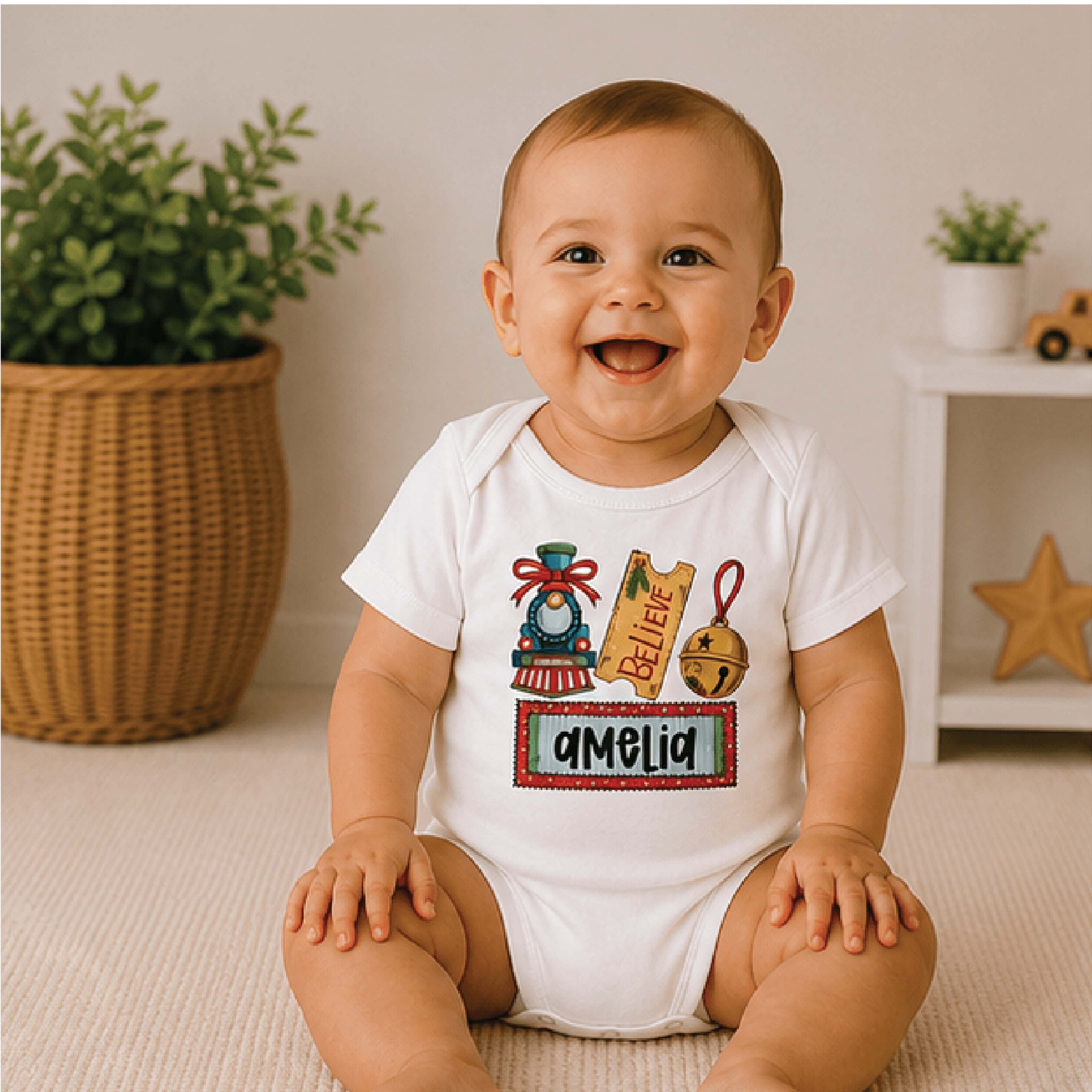 personalized believe train shirt, custom name christmas toddler tee, holiday train kids shirt, train lover christmas gif