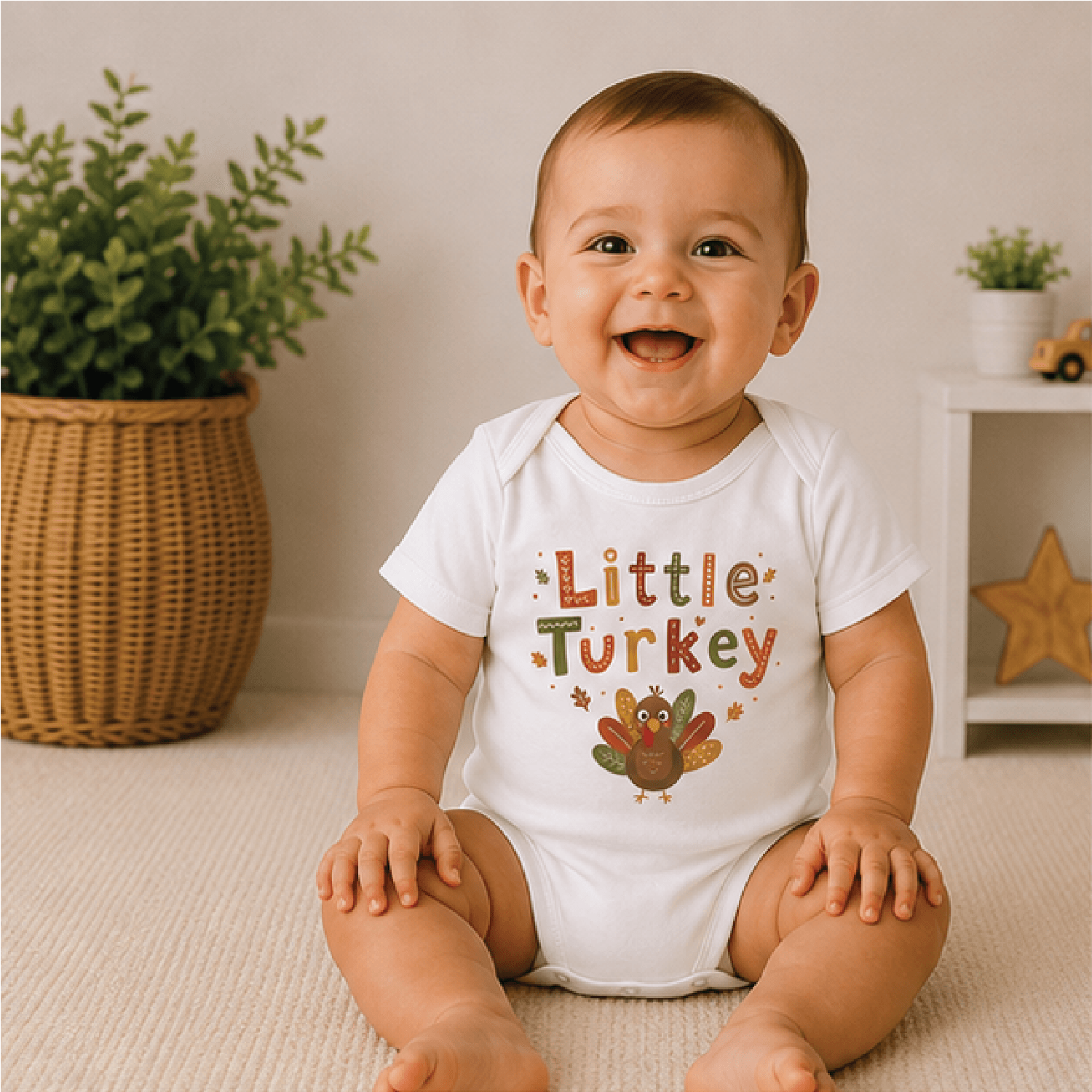 little turkey baby bodysuit, thanksgiving baby onesie, cute turkey newborn outfit, fall baby shower thanksgiving gift
