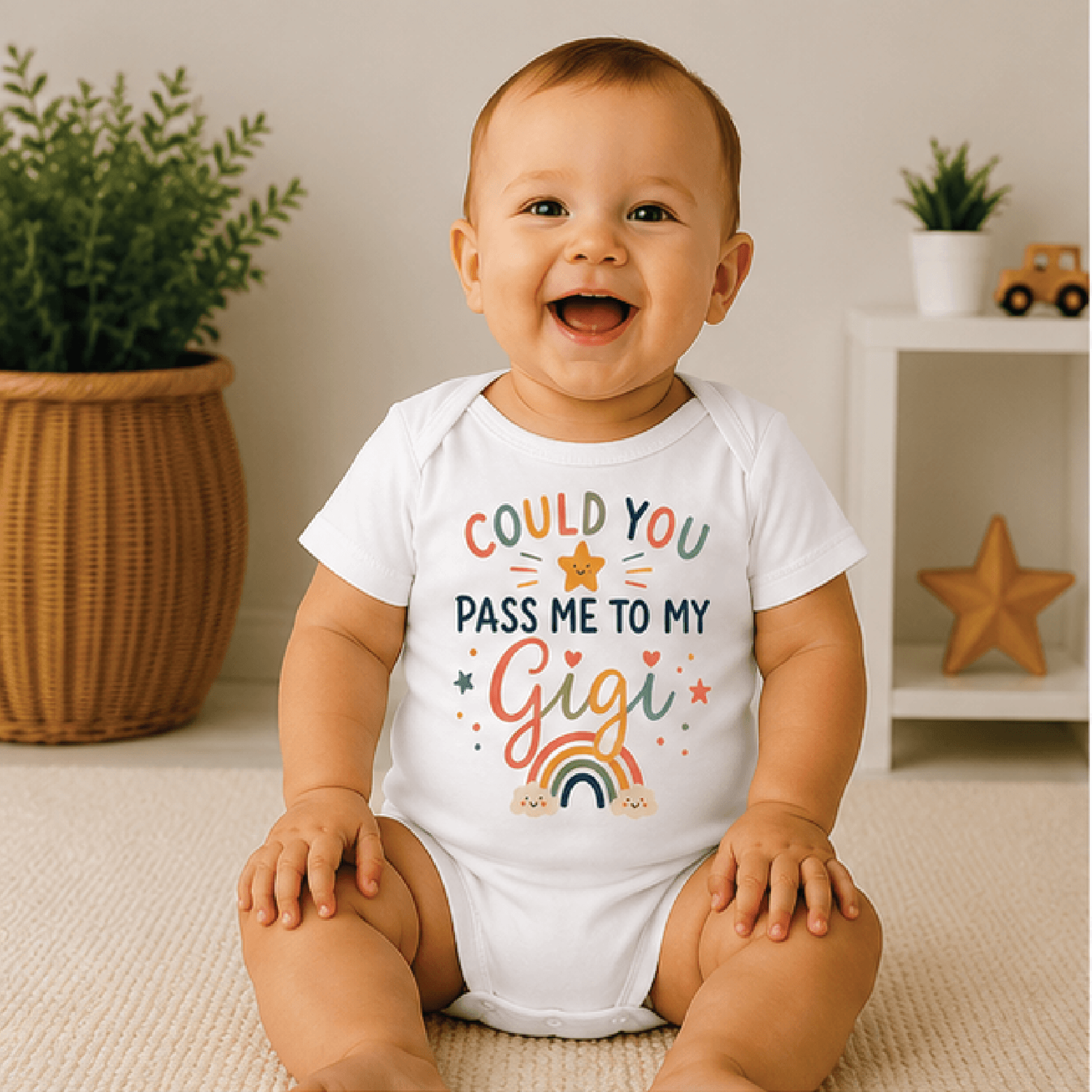 could you pass me to my gigi baby bodysuit, cute gigi baby onesie, grandma newborn outfit, new gigi baby shower gift