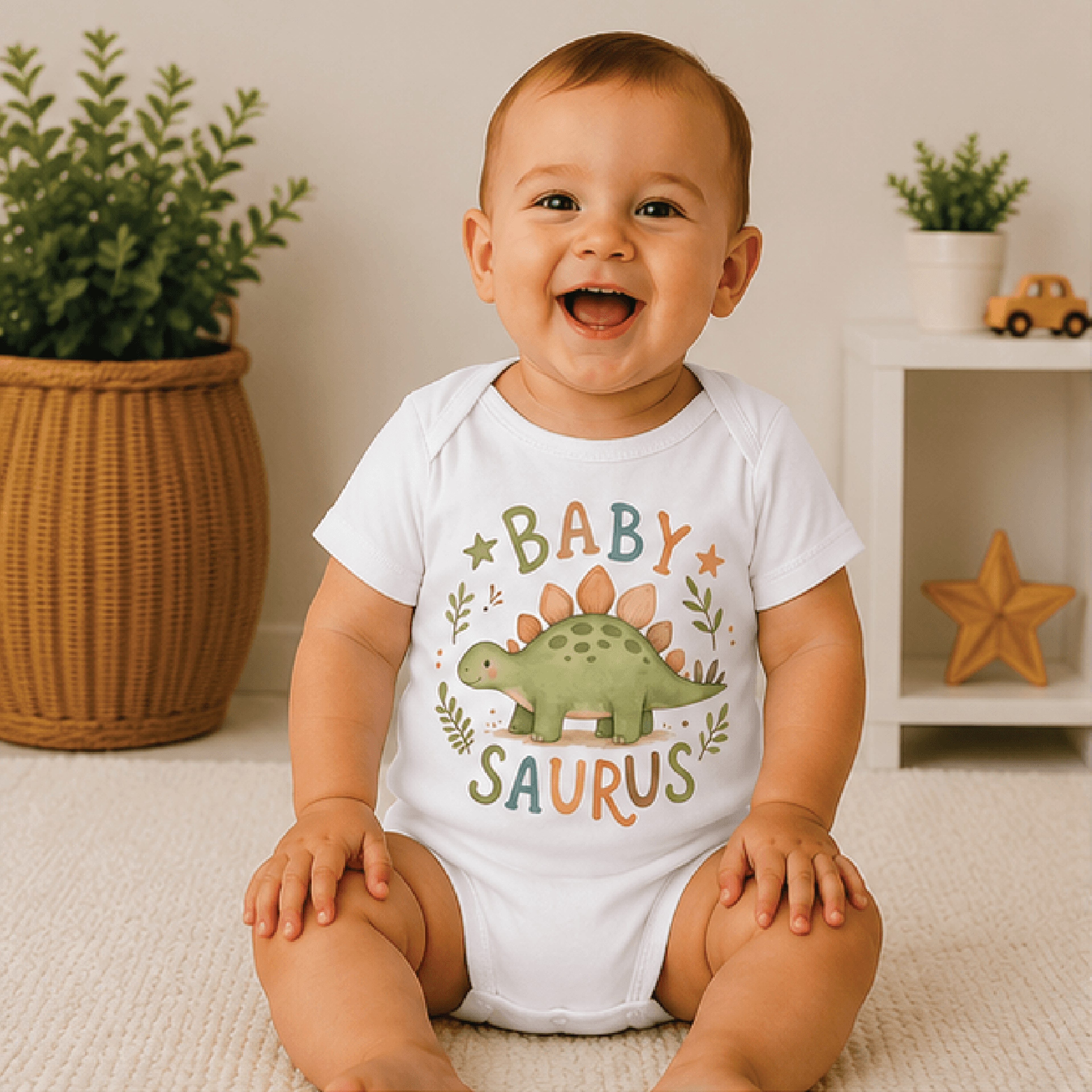 baby saurus baby bodysuit, cute dinosaur baby onesie, dino newborn outfit, little dinosaur baby shower gift
