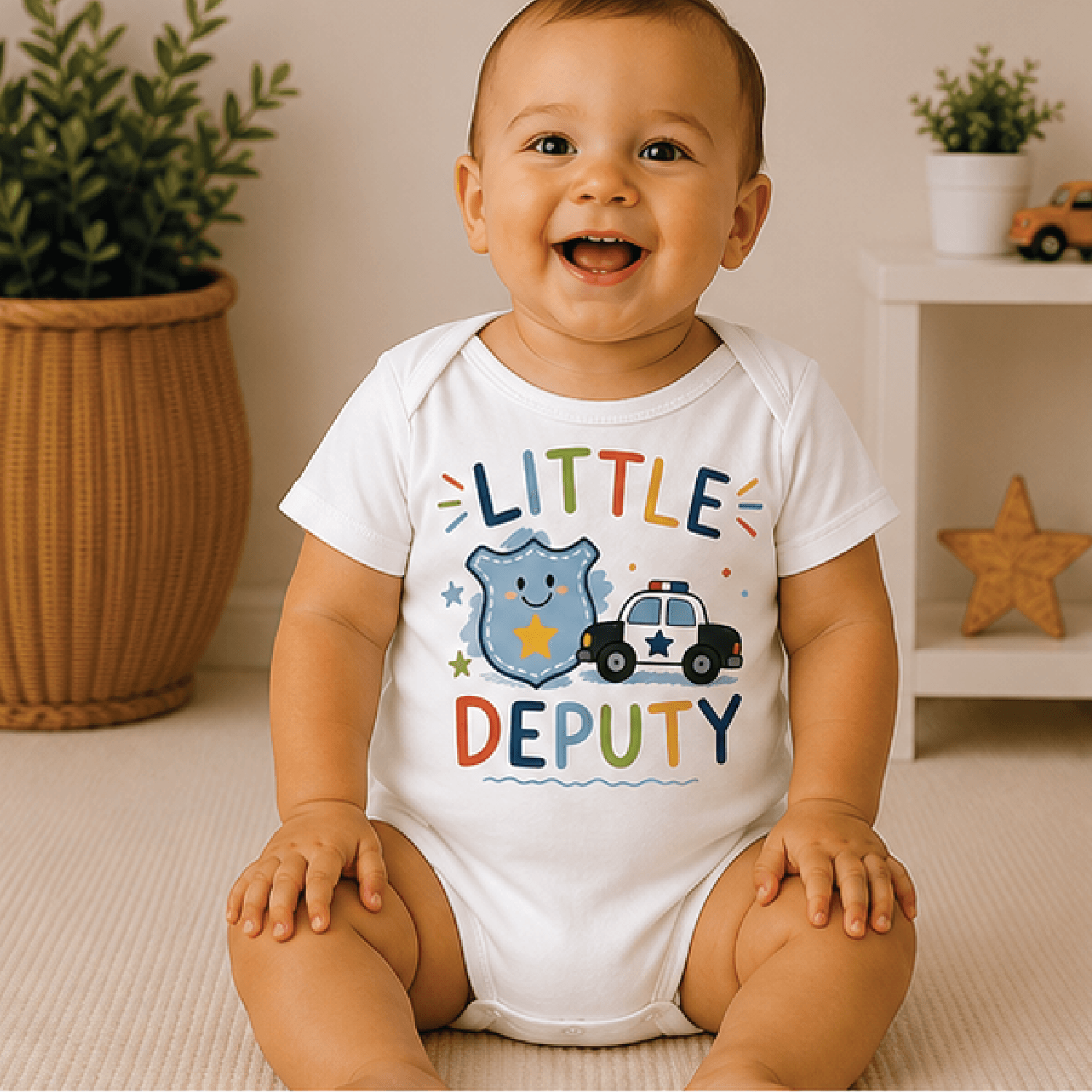 little deputy baby bodysuit, police officer baby onesie, law enforcement newborn outfit, first responder baby gift