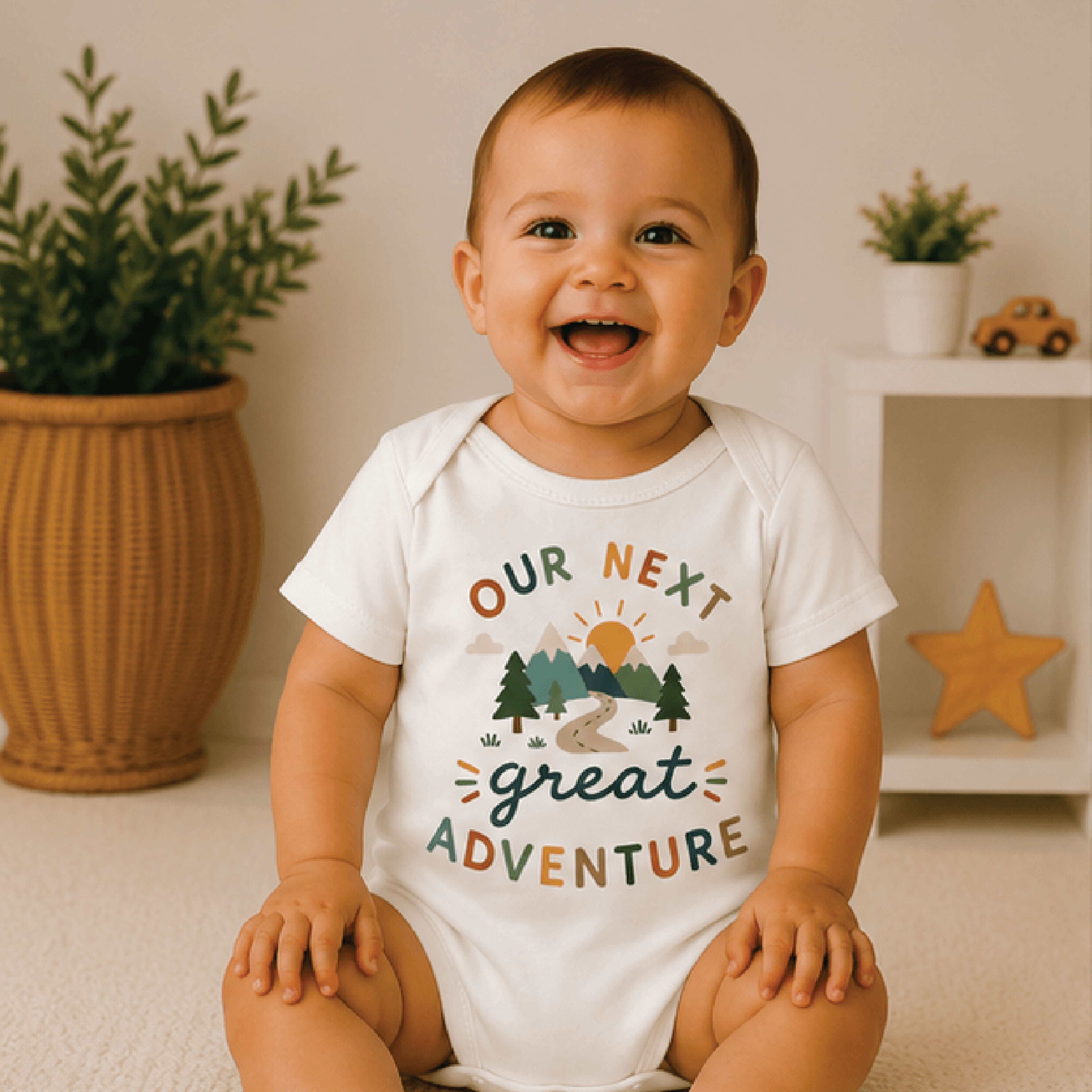 our next great adventure baby bodysuit, adventure baby onesie, outdoor newborn outfit, nature lover baby shower gift