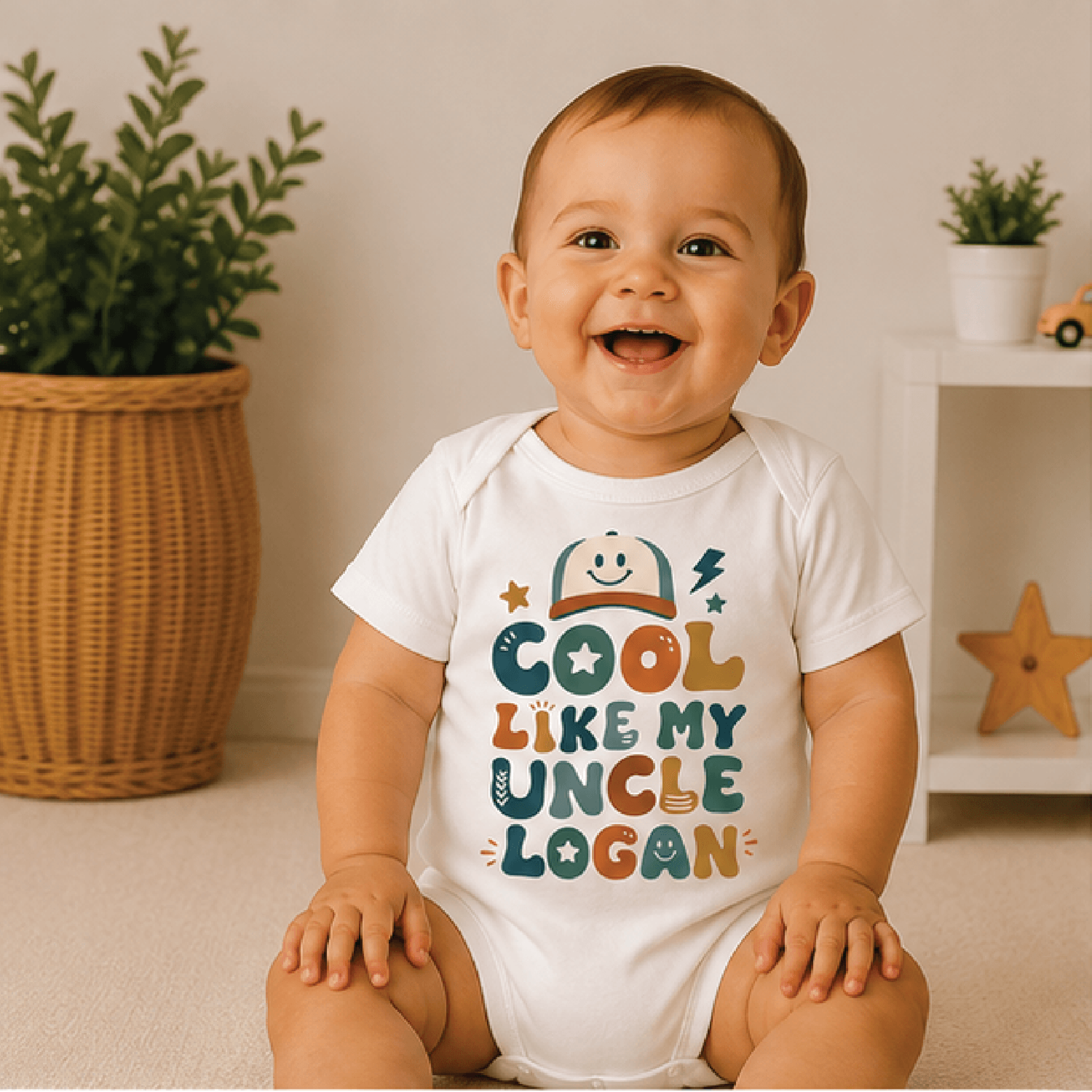 cool like my uncle baby bodysuit, funny uncle baby onesie, cute nephew newborn outfit, new uncle baby shower gift