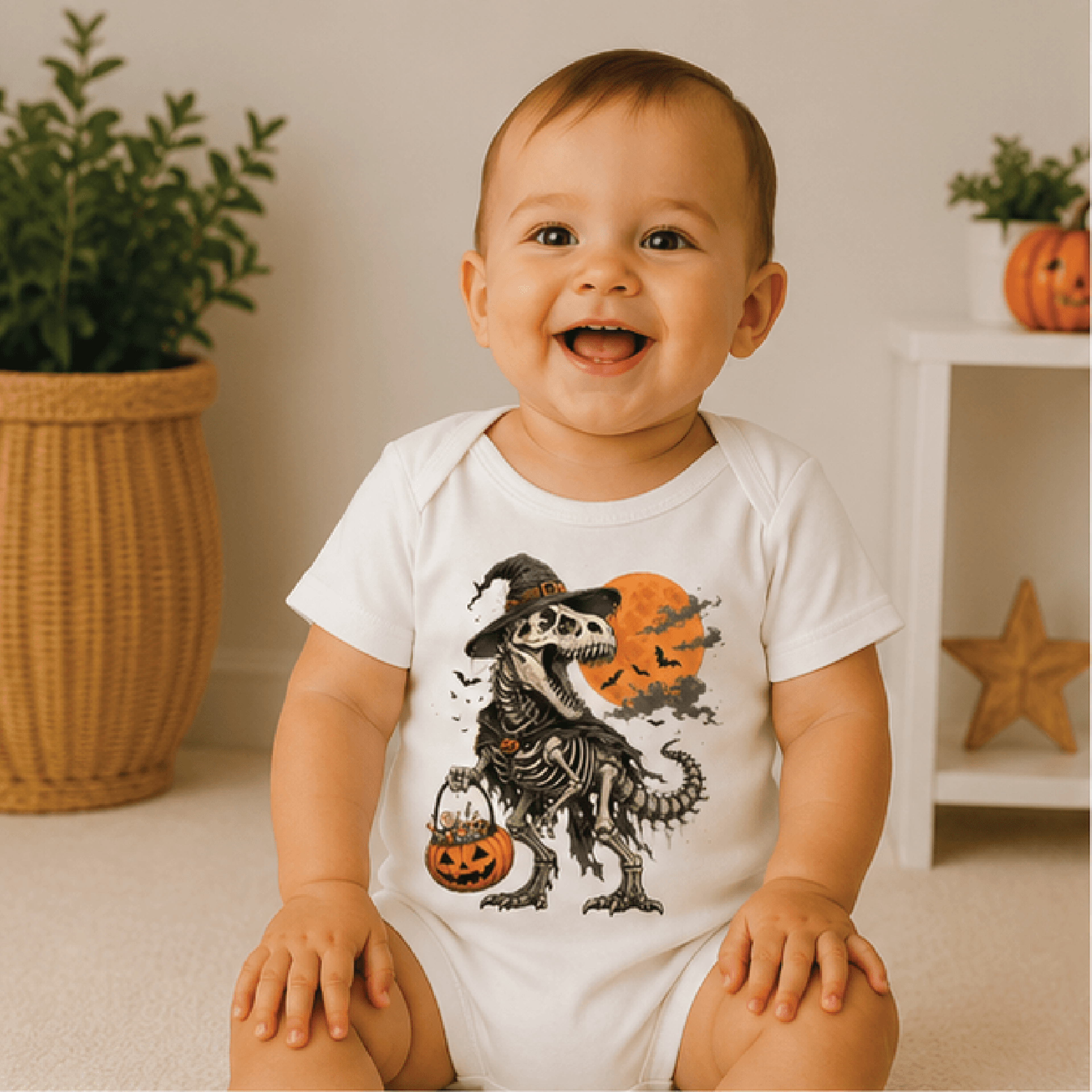skeleton dinosaur halloween shirt, trick or treat dino toddler tee, spooky t rex kids shirt, halloween outfit for kids