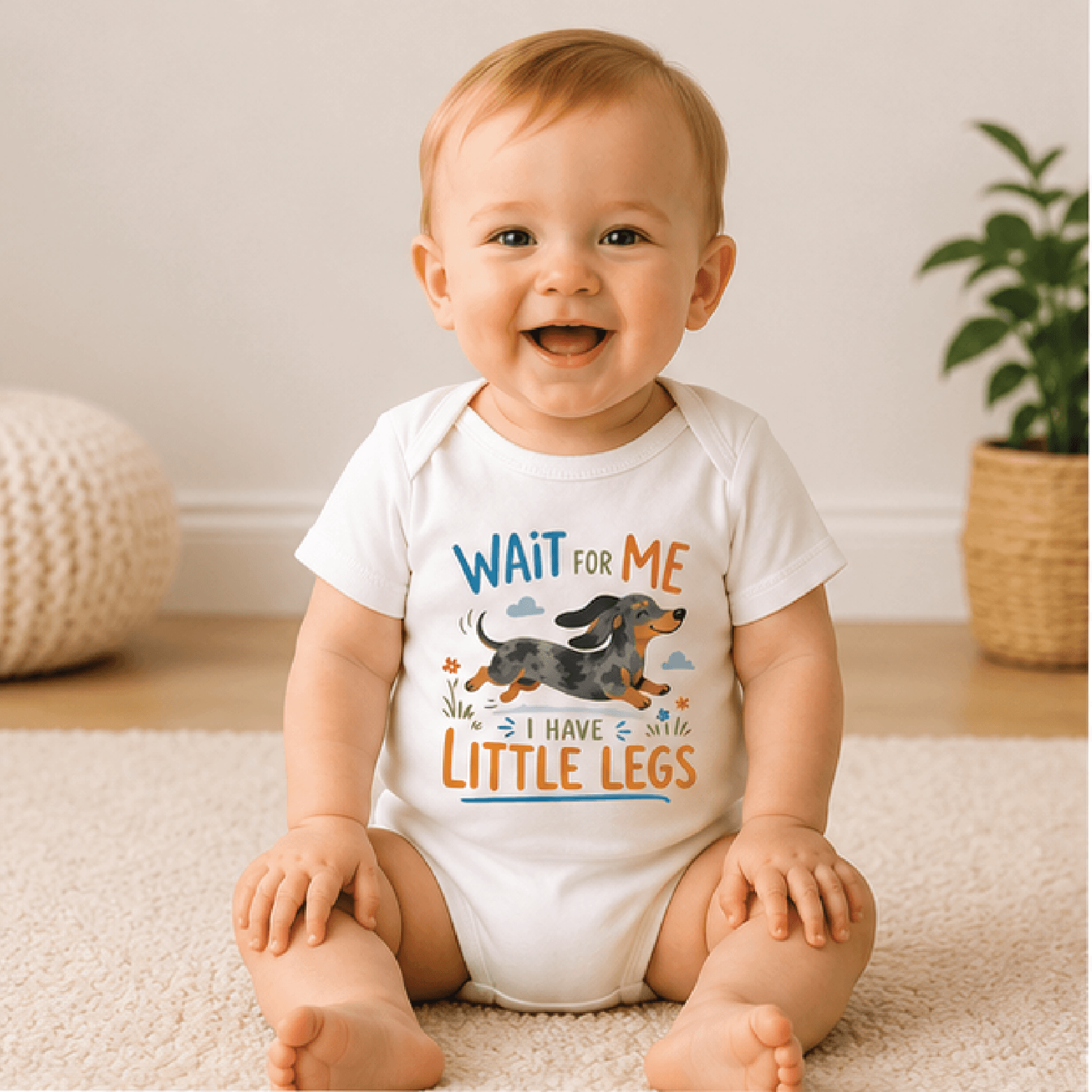 wait for me i have little legs baby bodysuit, funny baby onesie, cute newborn outfit, adorable baby shower gift